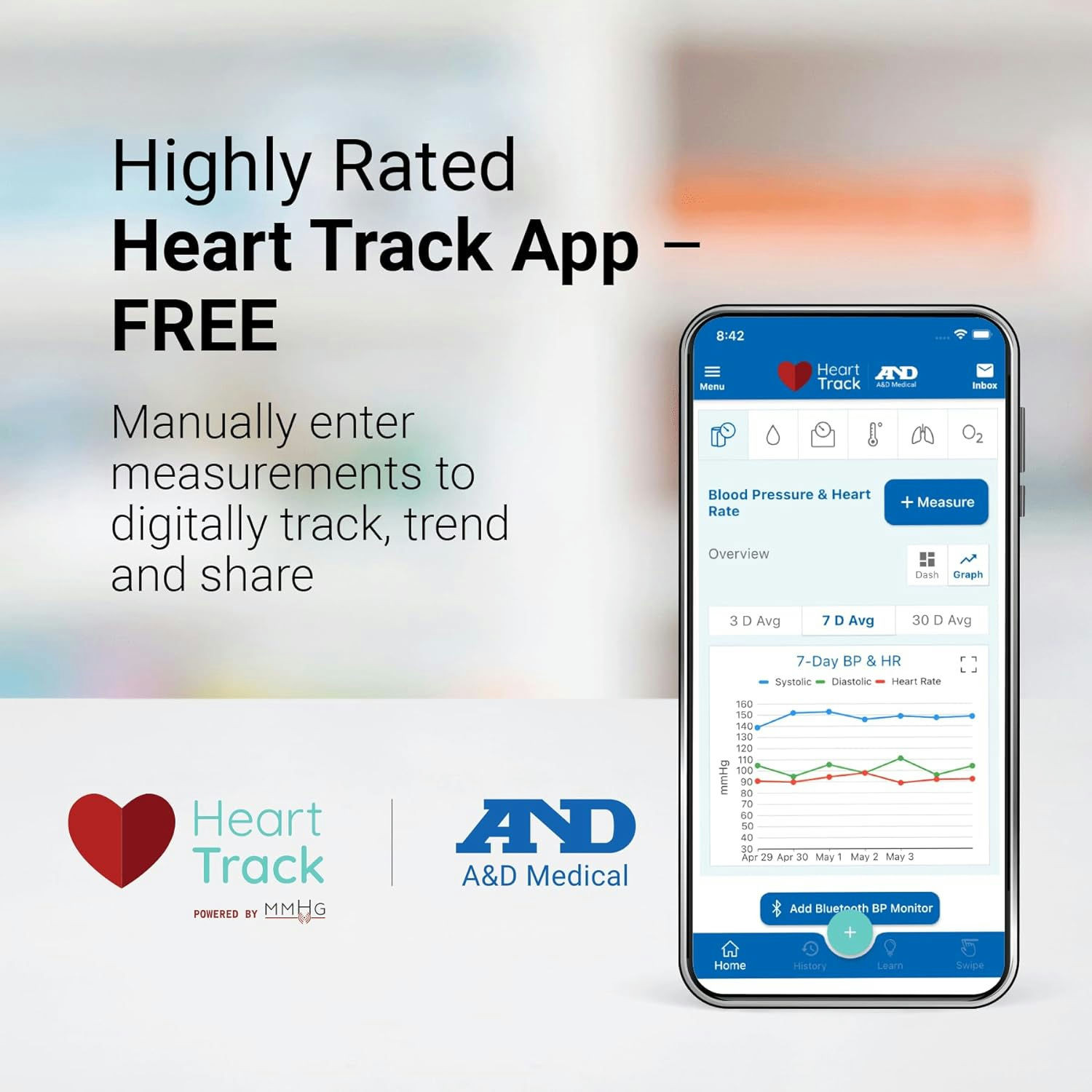 A&D Medical Premium Multi-User Wrist Blood Pressure Monitor