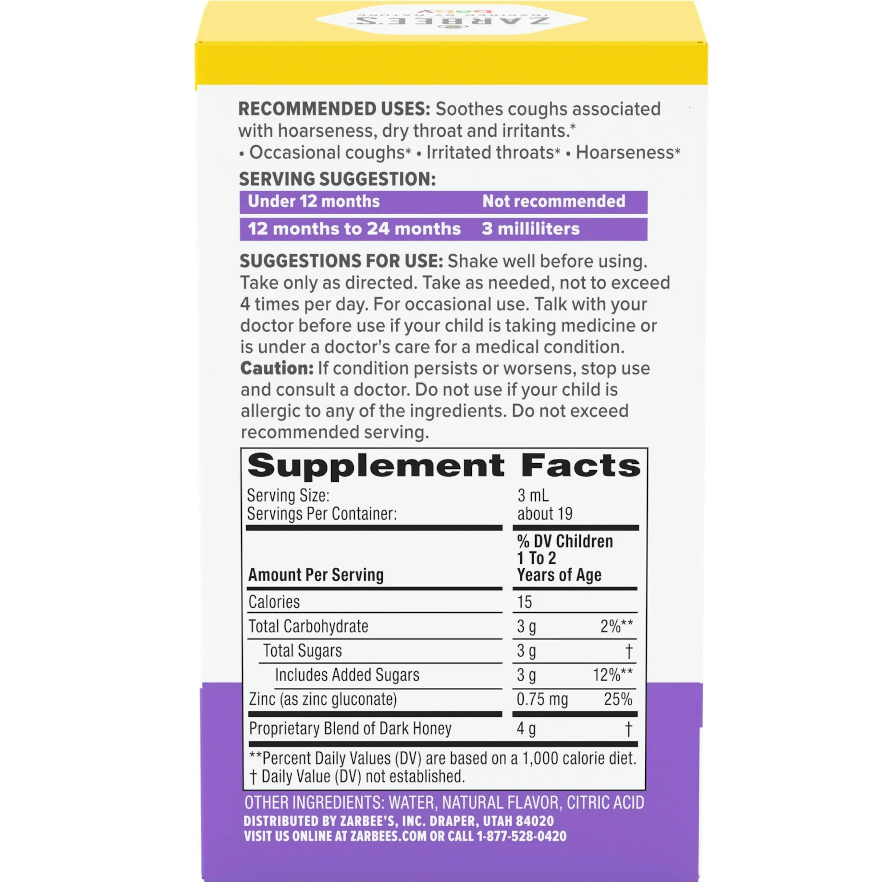 Zarbee's Baby Cough Syrup + Immune