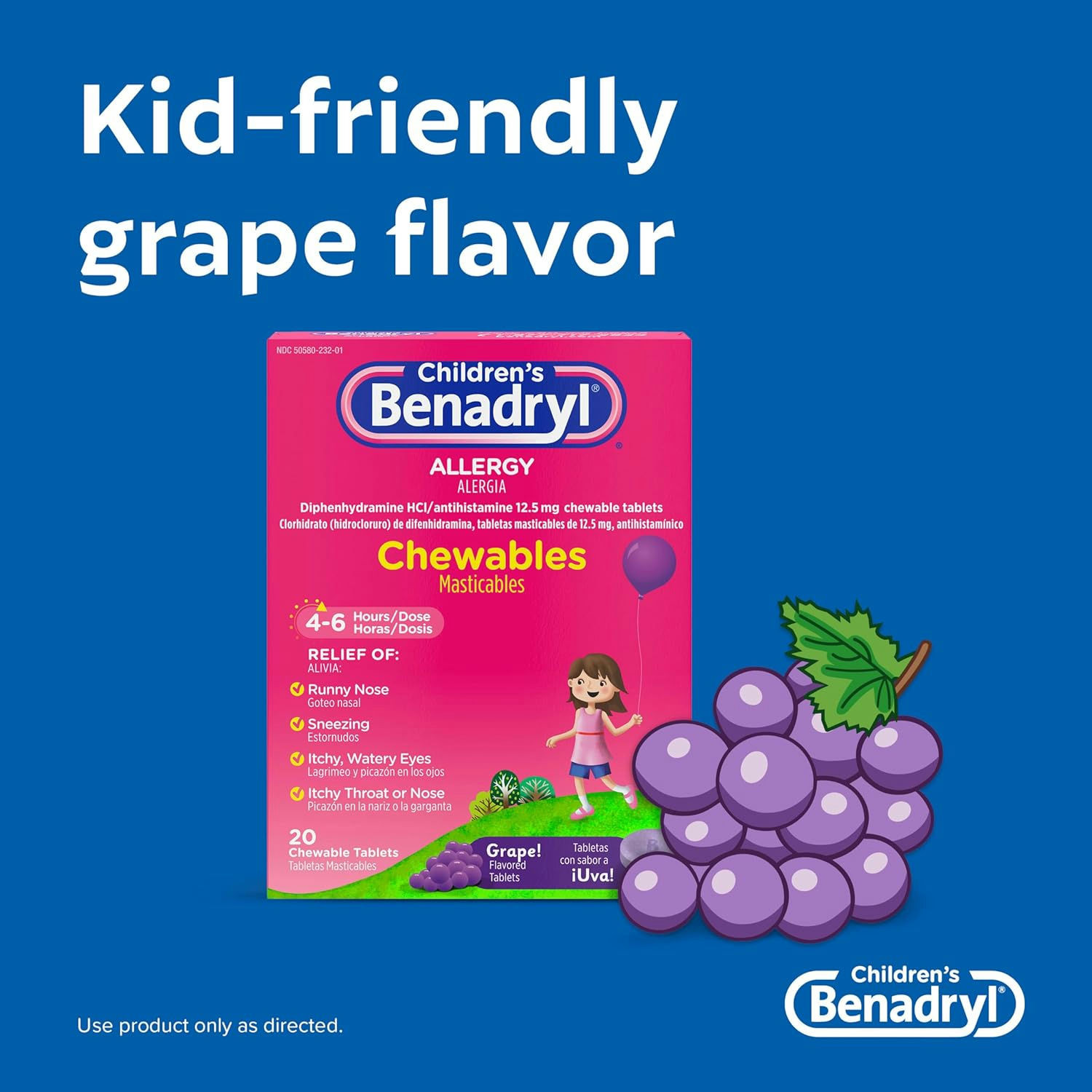Benadryl Children's Allergy Chewable Tablets