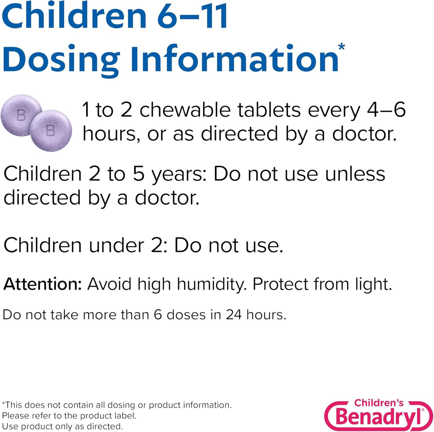 Benadryl Children's Allergy Chewable Tablets