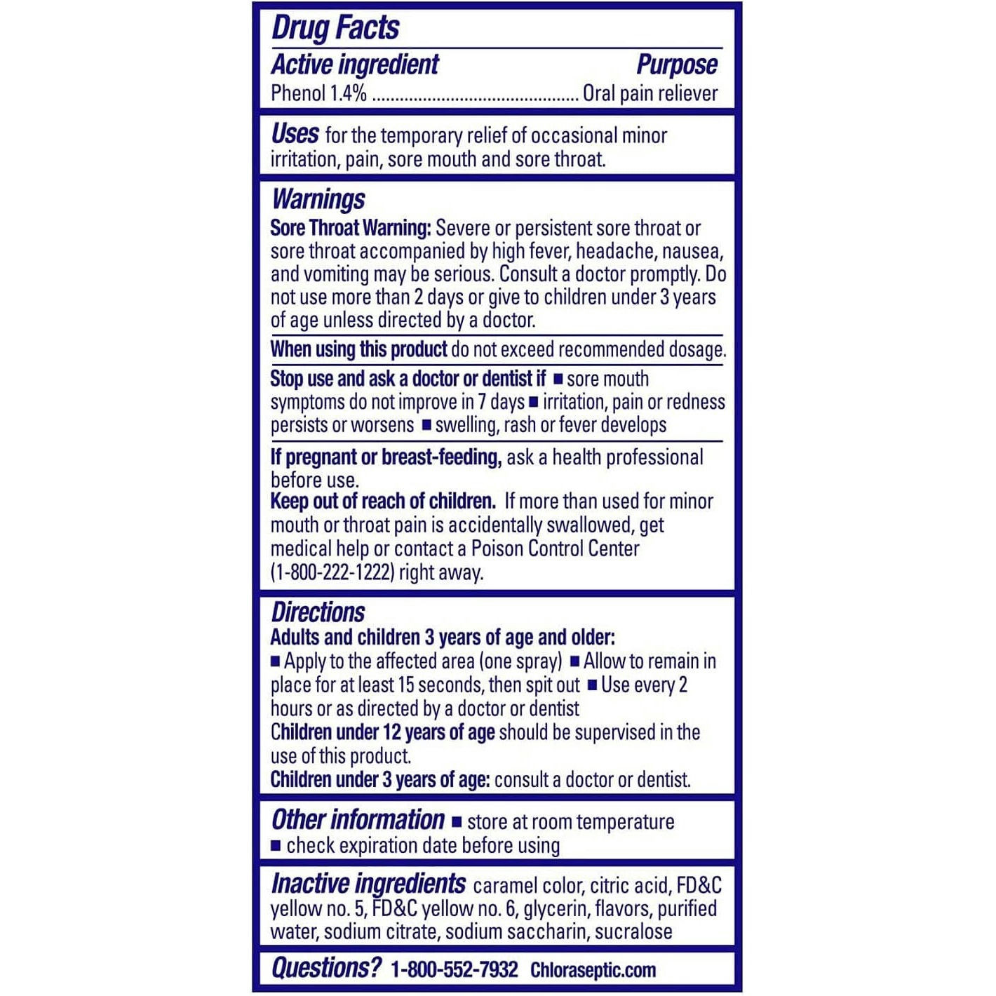 Chloraseptic Warming Sore Throat Oral Pain Reliever