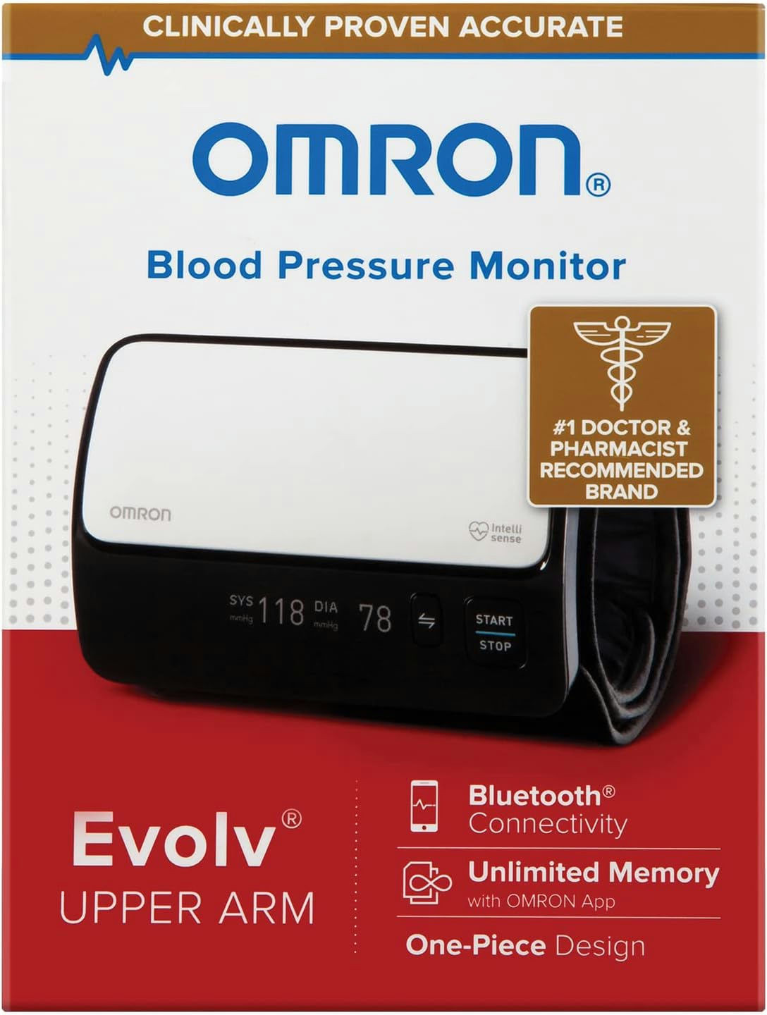 OMRON Evolv Wireless Upper Arm Blood Pressure Monitor