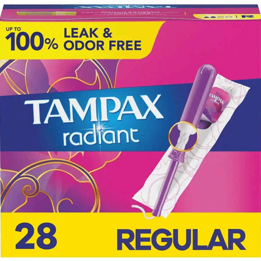 Tampax Radiant Tampons, Regular Absorbency