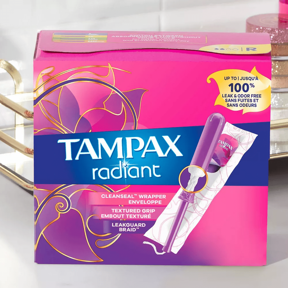 Tampax Radiant Tampons, Regular Absorbency