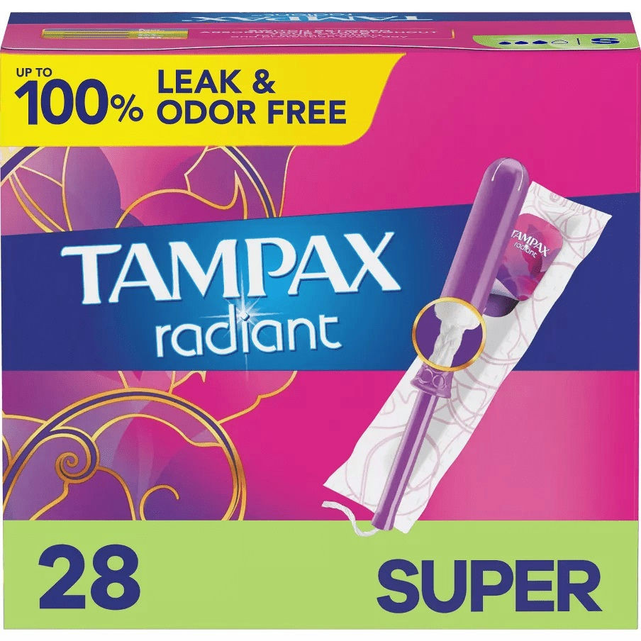 Tampax Radiant Tampons, Super Absorbency