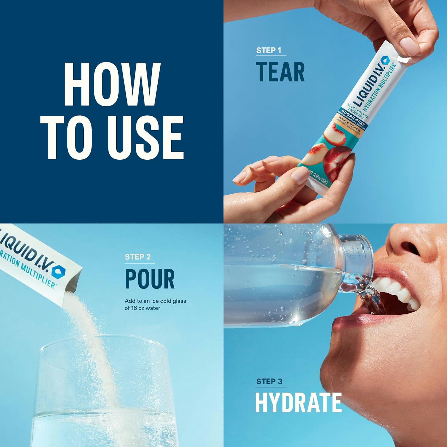 Liquid I.V. Sugar-Free Hydration Multiplier Electrolyte Drink Mix