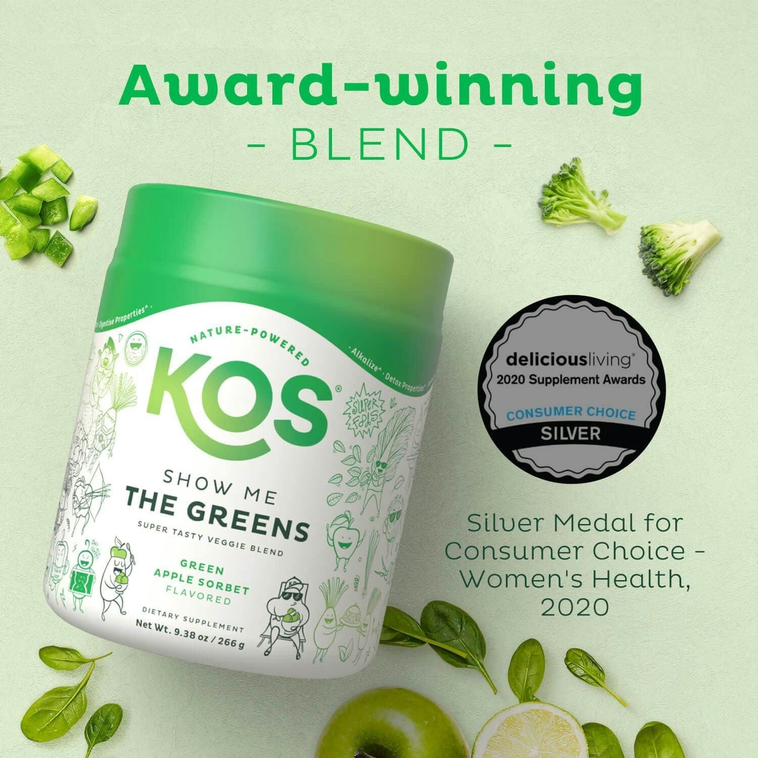 KOS Show Me The Greens Super Tasty Veggie Blend