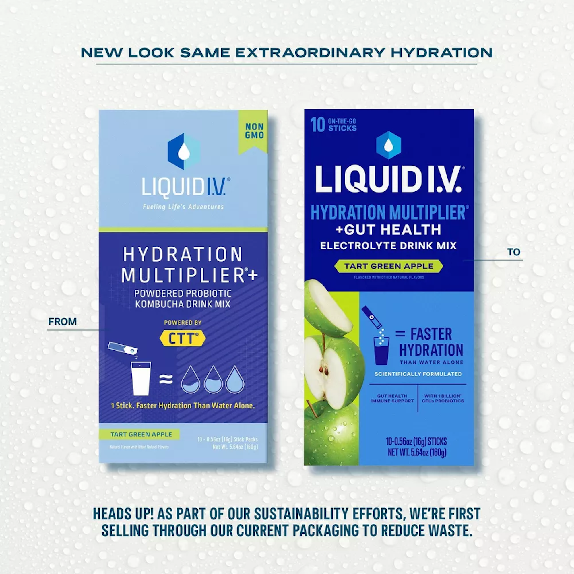 Liquid I.V. Hydration Multiplier + Powdered Probiotic Kombucha Drink Mix