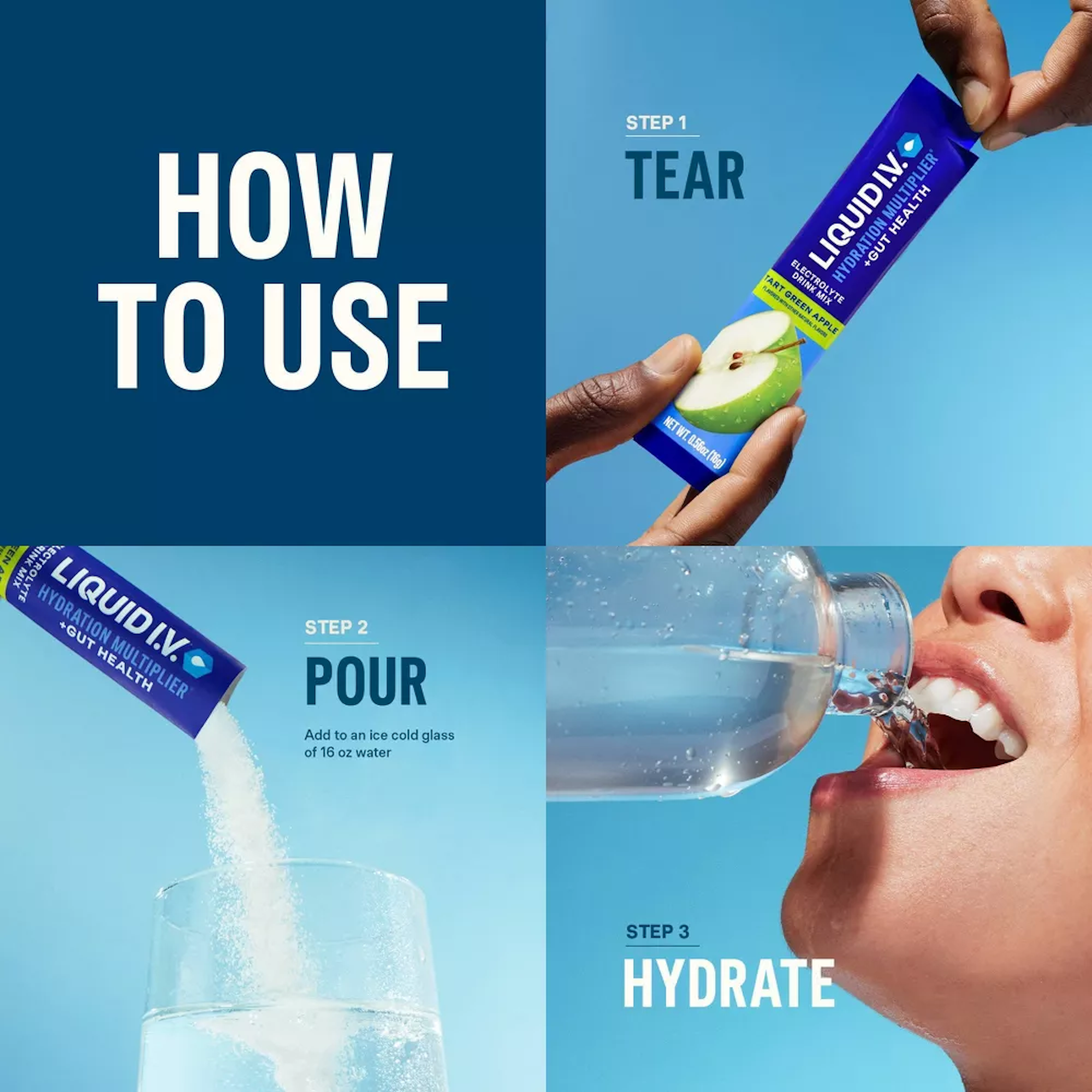 Liquid I.V. Hydration Multiplier + Powdered Probiotic Kombucha Drink Mix