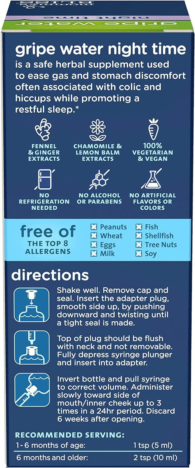 Mommy's Bliss Gripe Water Night Time for Infant Colic Relief