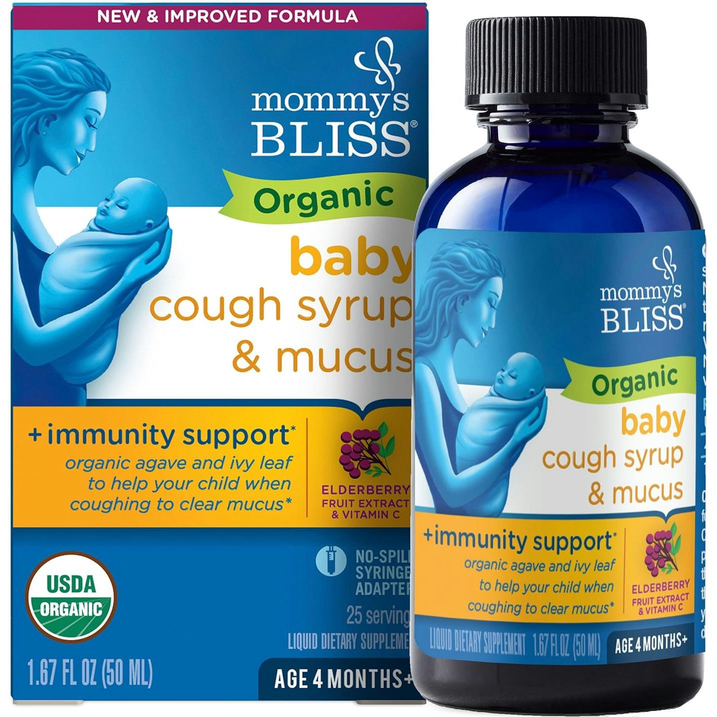 Mommy's Bliss Organic Baby Cough Syrup and Mucus Relief