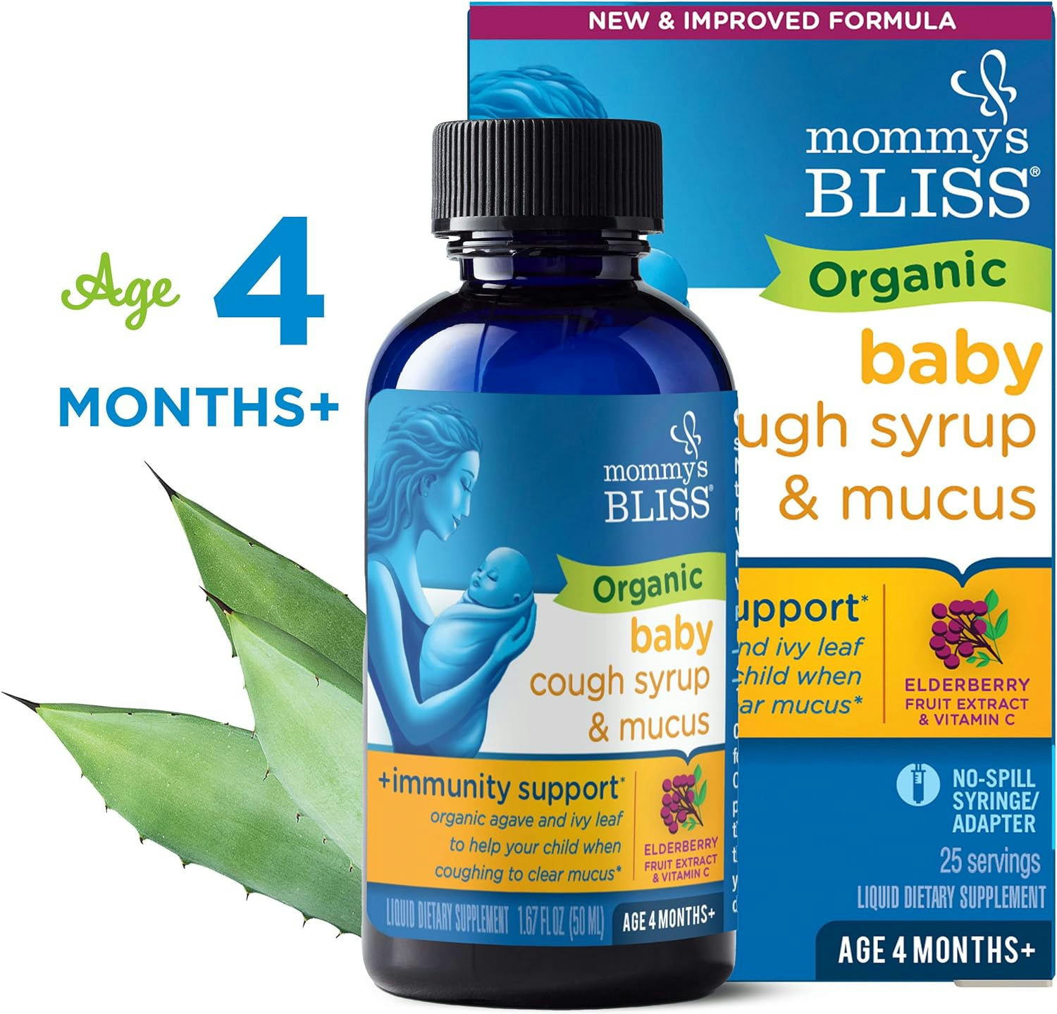 Mommy's Bliss Organic Baby Cough Syrup and Mucus Relief