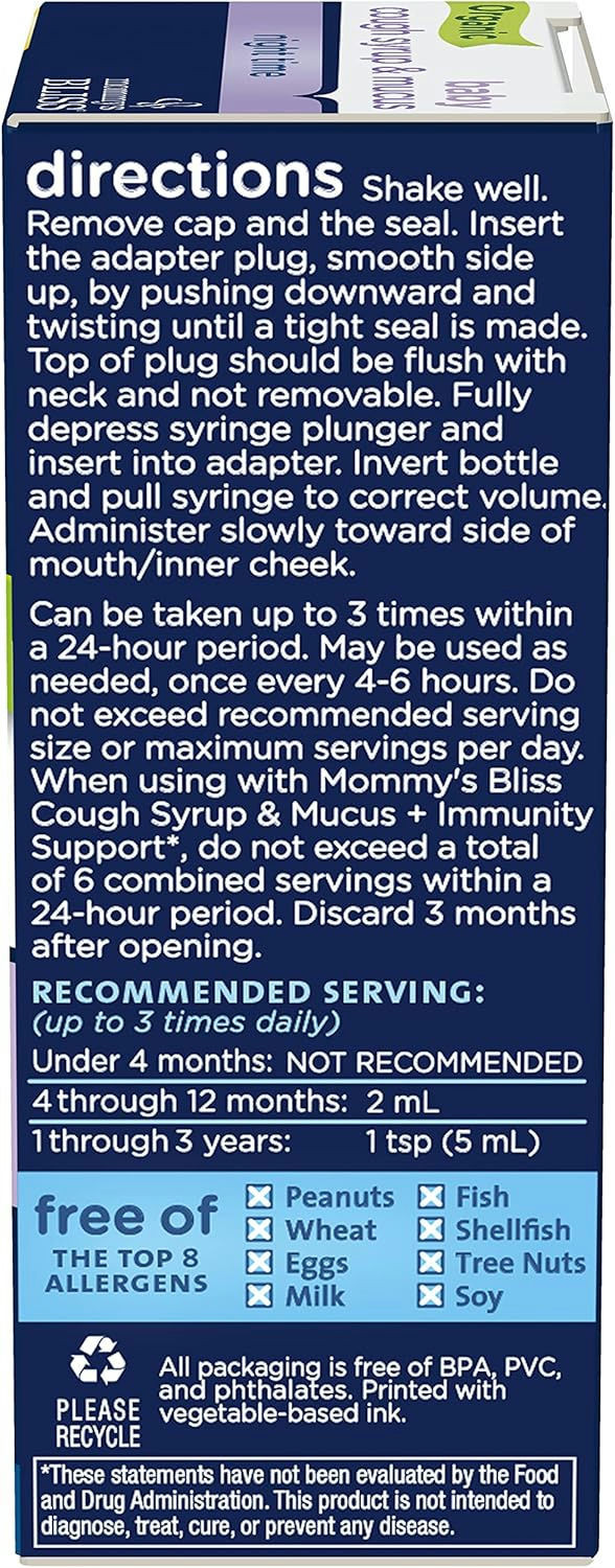 Mommy's Bliss Night Time Organic Baby Cough Syrup and Mucus Relief