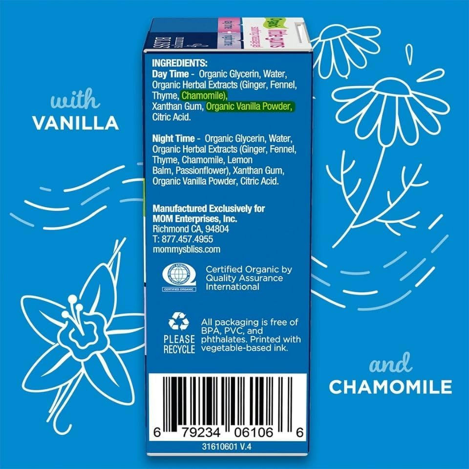 Mommy's Bliss Organic Little Gums Soothing Massage Gel Day and Night Combo