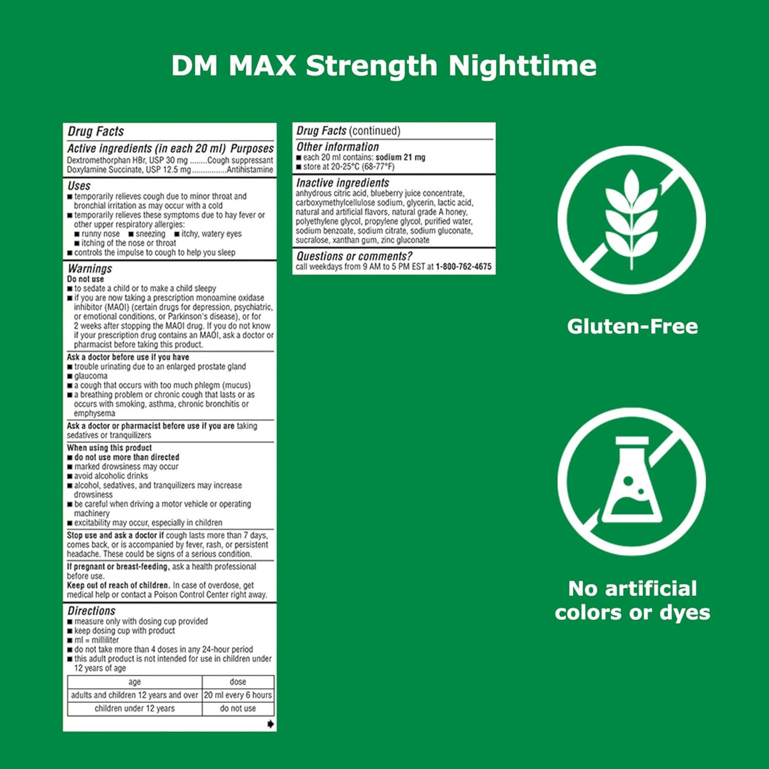 Robitussin Honey Nighttime Cough DM Maximum Strength