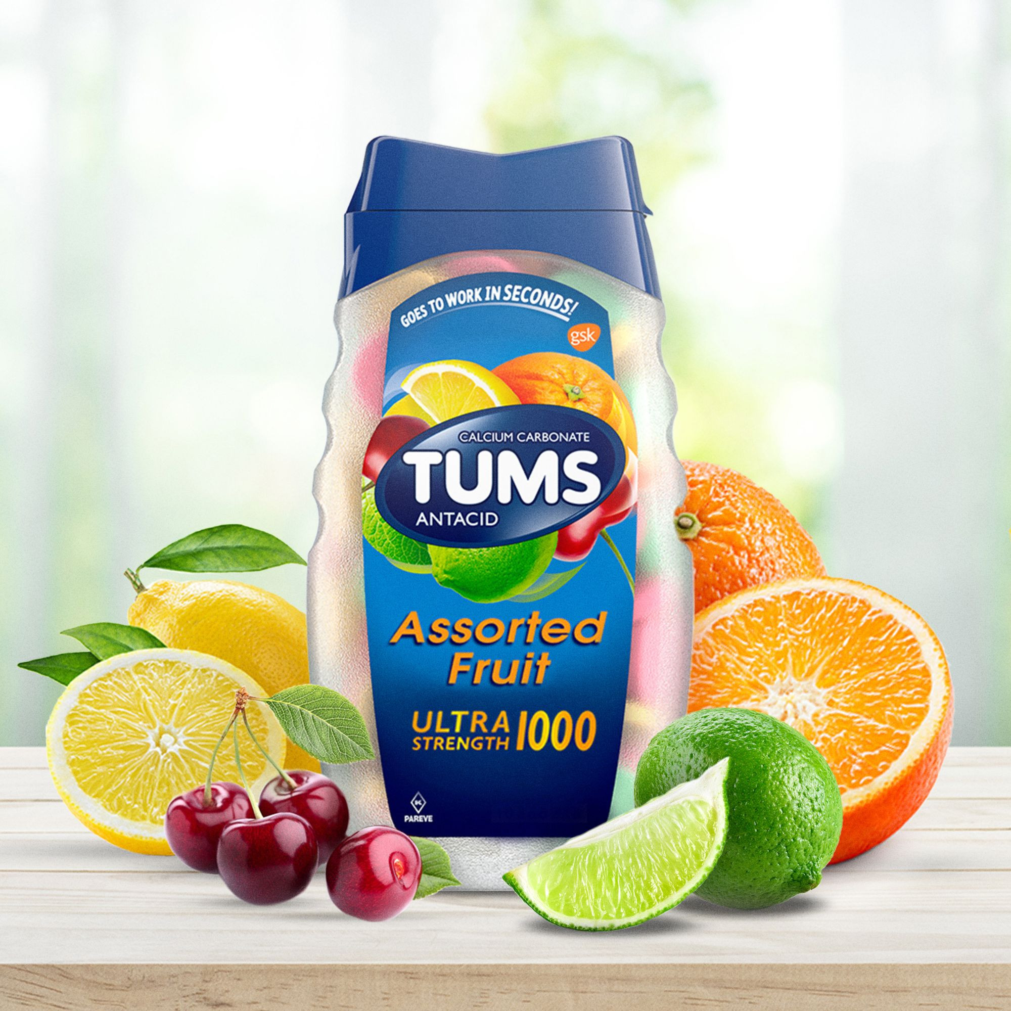 Tums Antacid Ultra Strength Chewable Tablets for Heartburn & Acid Indigestion Relief