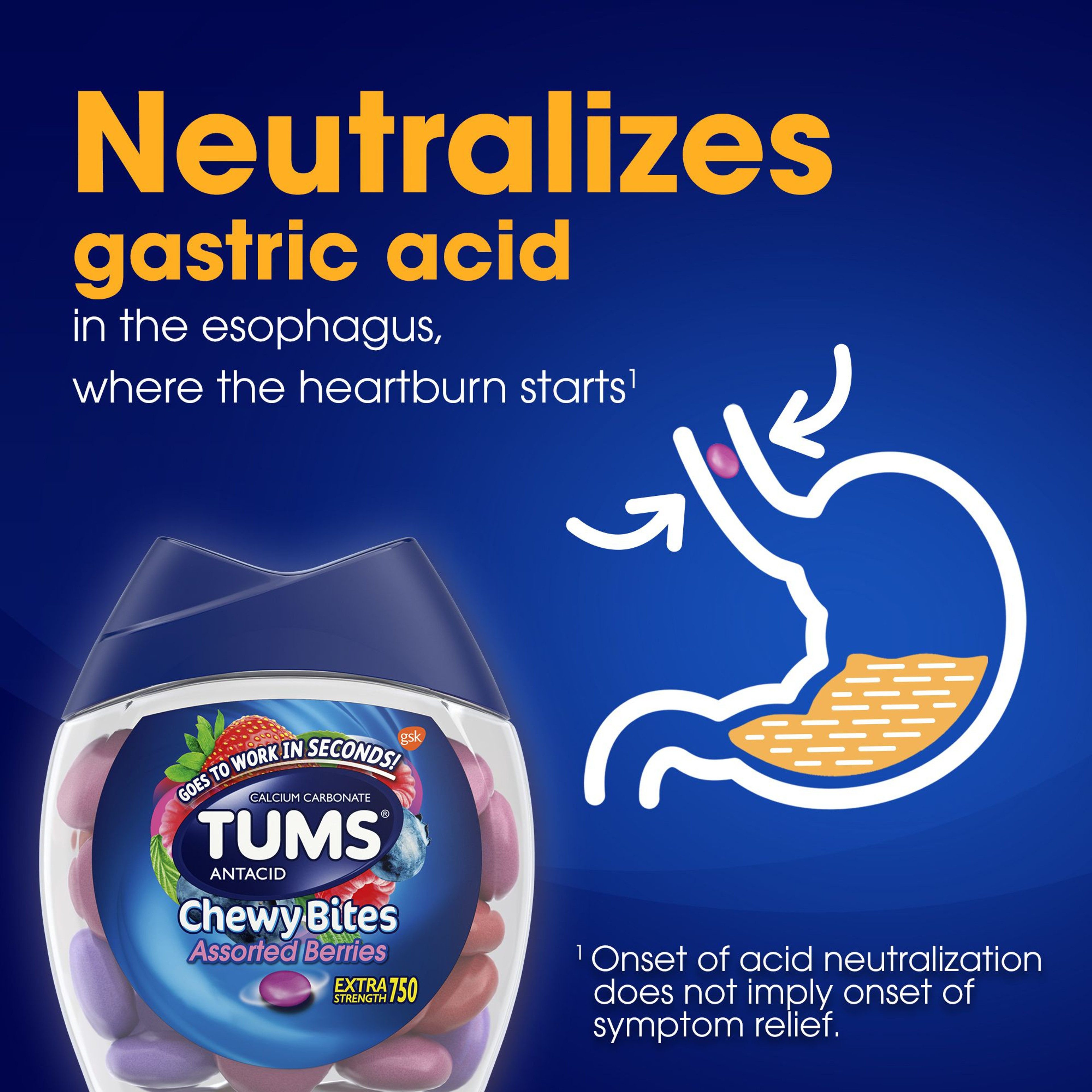 Tums Antiacid Chewy Bites Extra Strength