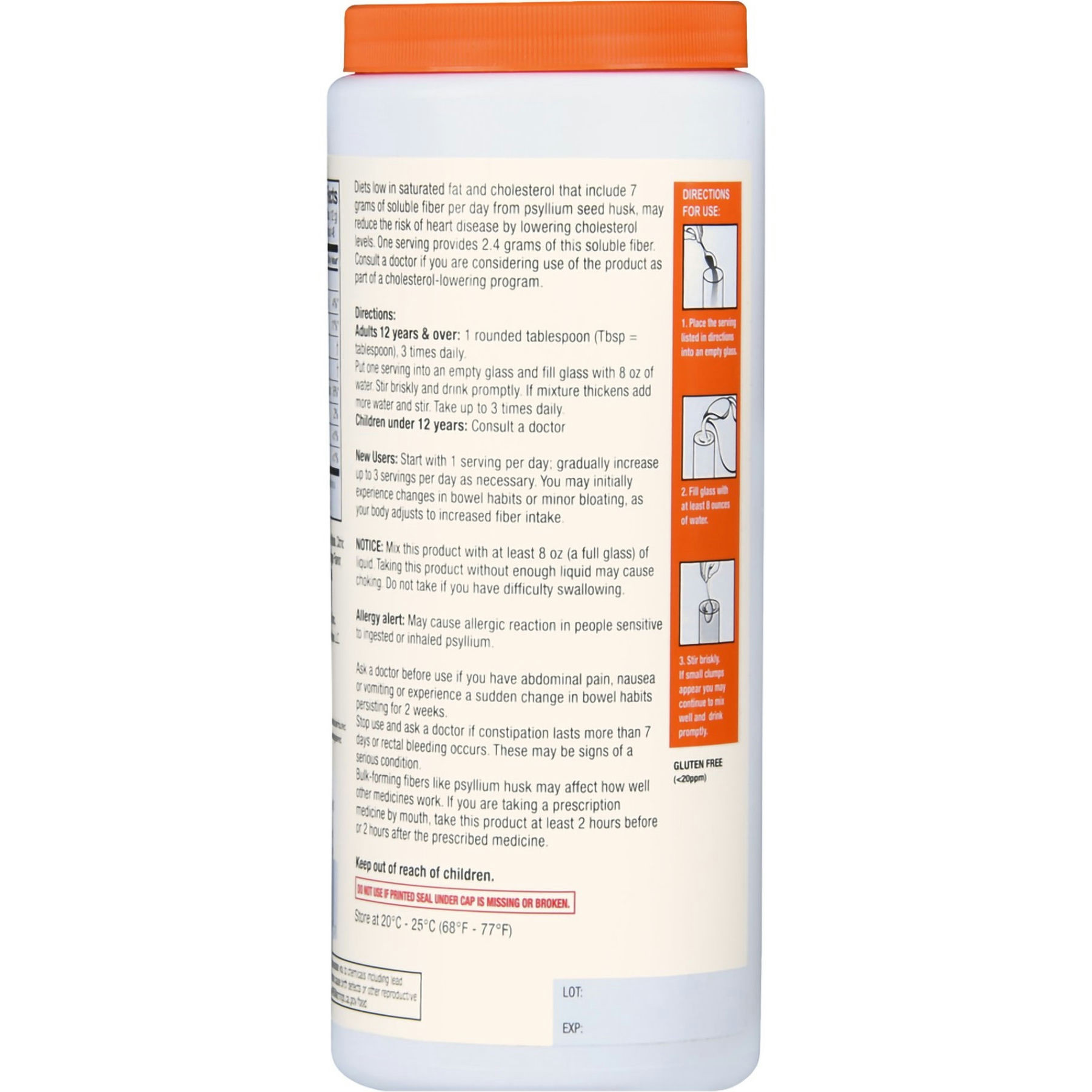 Foster & Thrive Psyllium Husk Fiber Supplement Powder