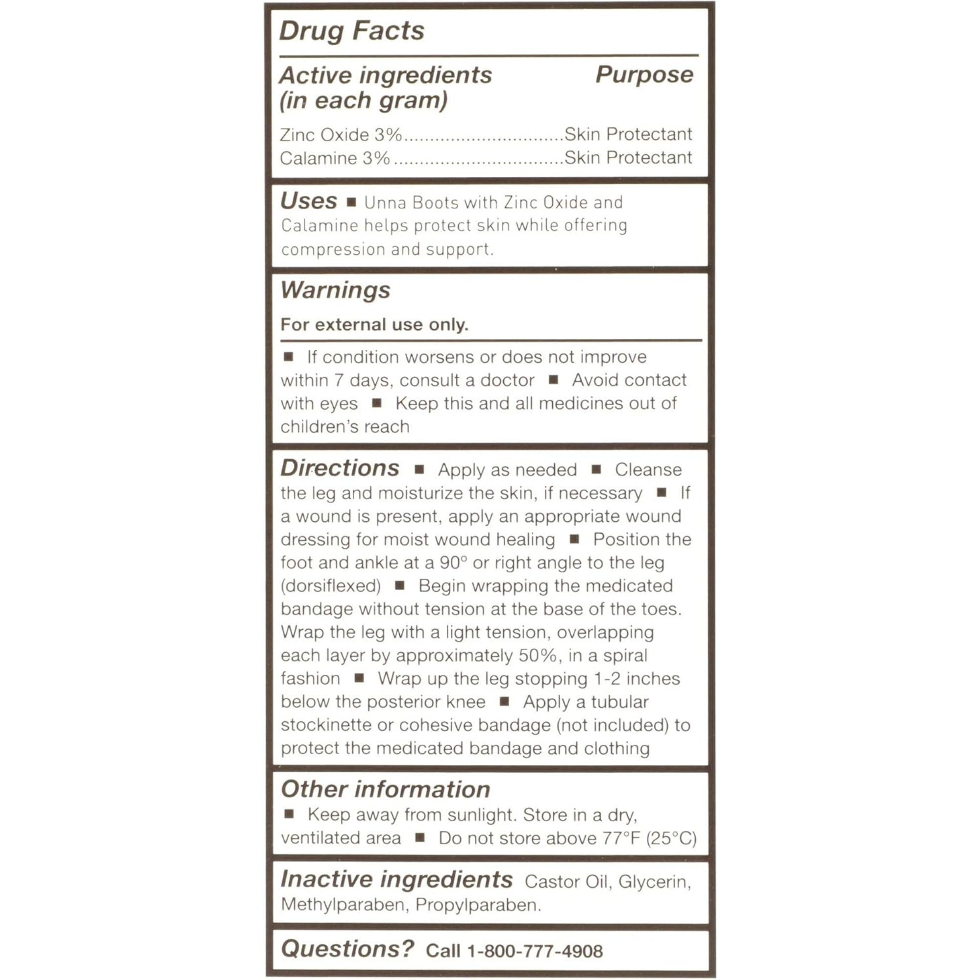 Mckesson Unna Boot with Zinc Oxide and Calamine