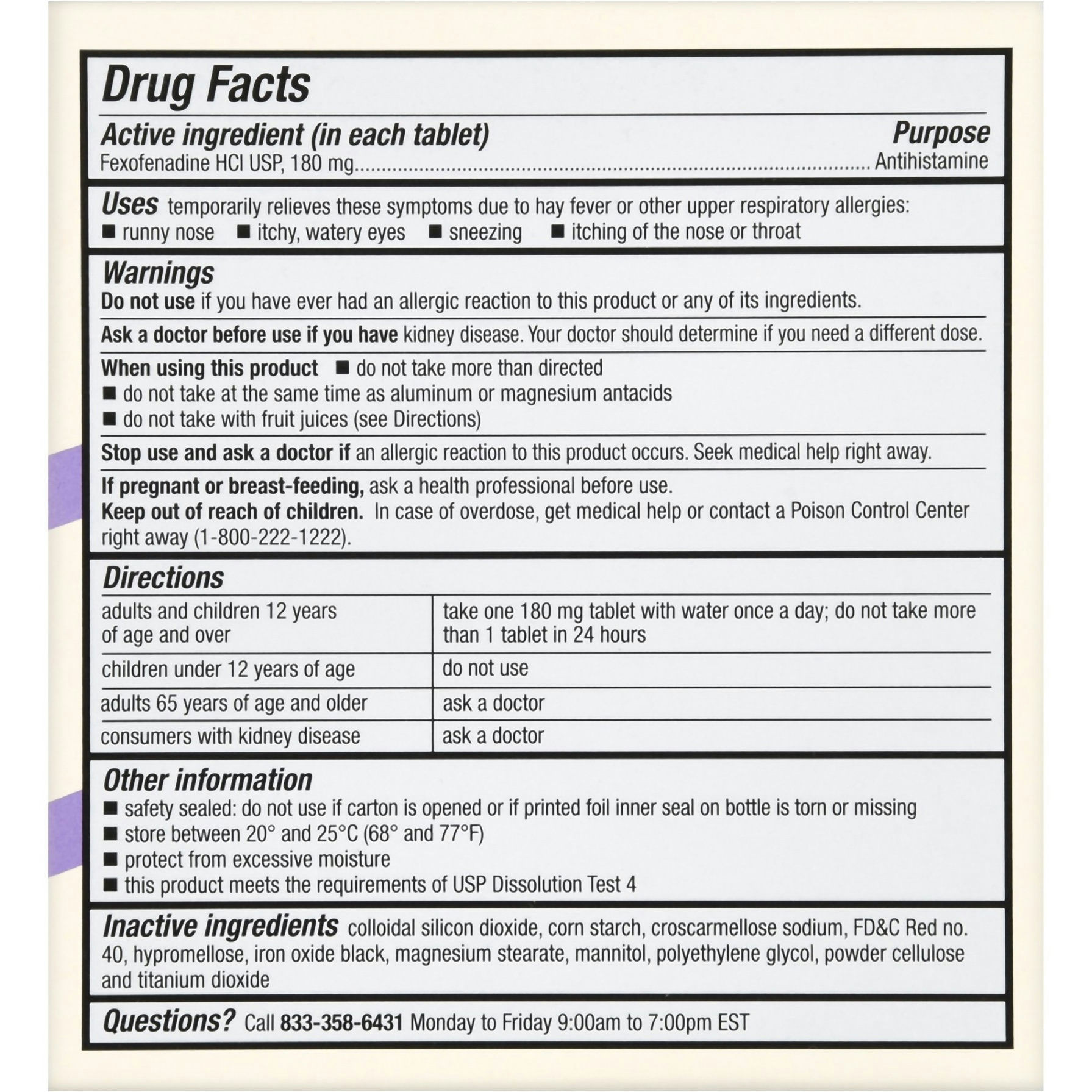 Foster & Thrive 24 Hour Non-Drowsy Allergy Relief Tablets