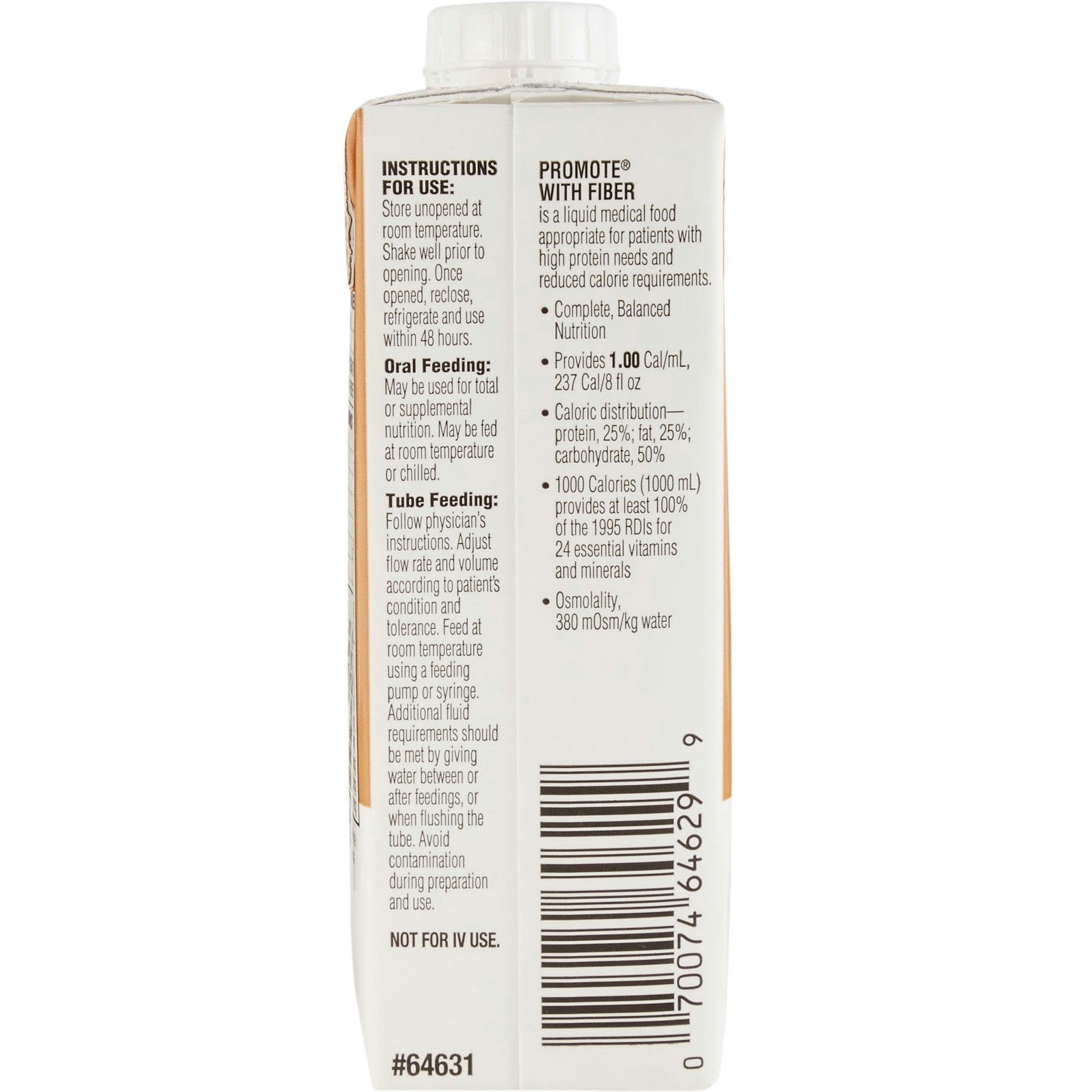 Promote with Fiber 1.0 Cal Complete Balanced High Protein Nutrition