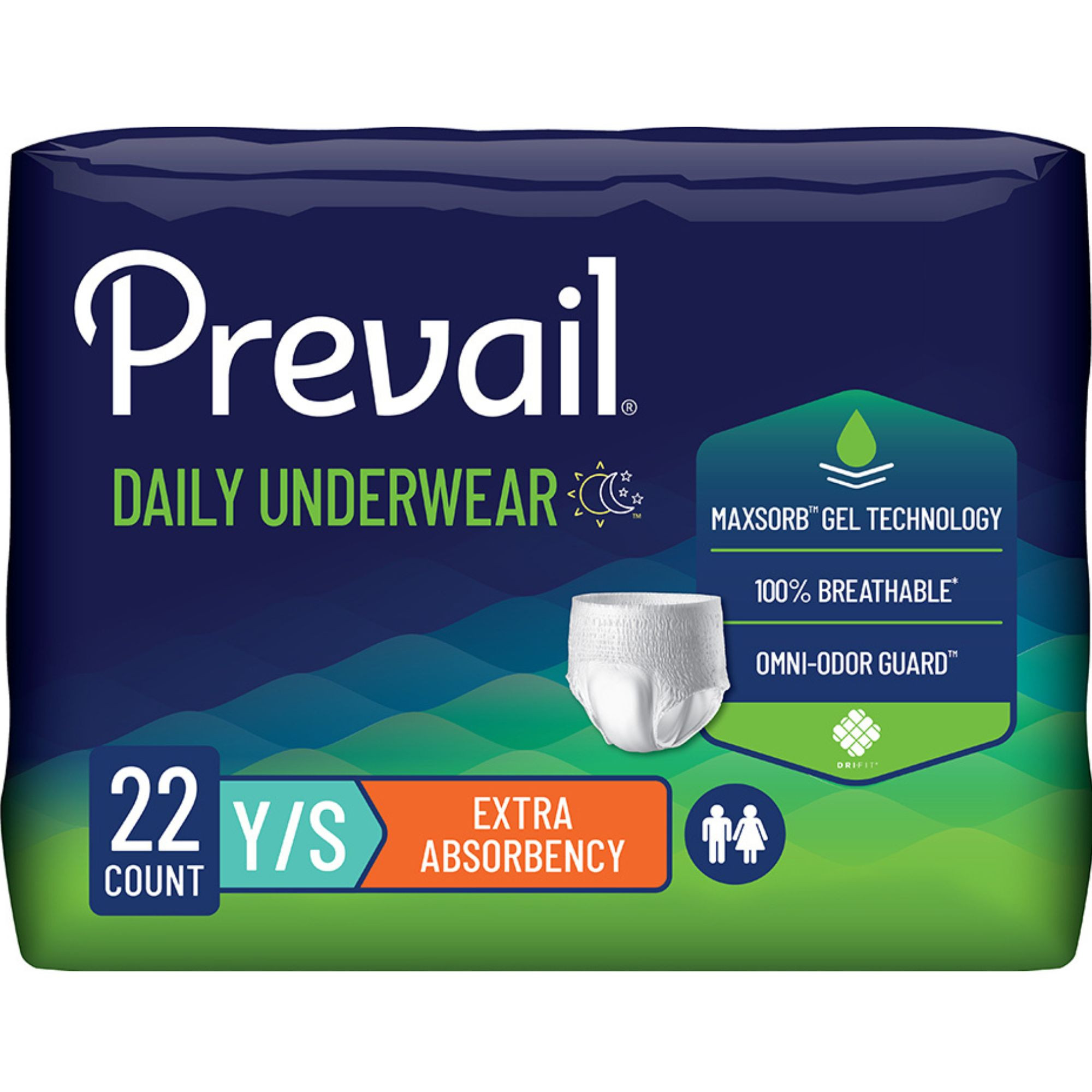 Prevail Incontinence Underwear for Men & Women, Extra Absorbency