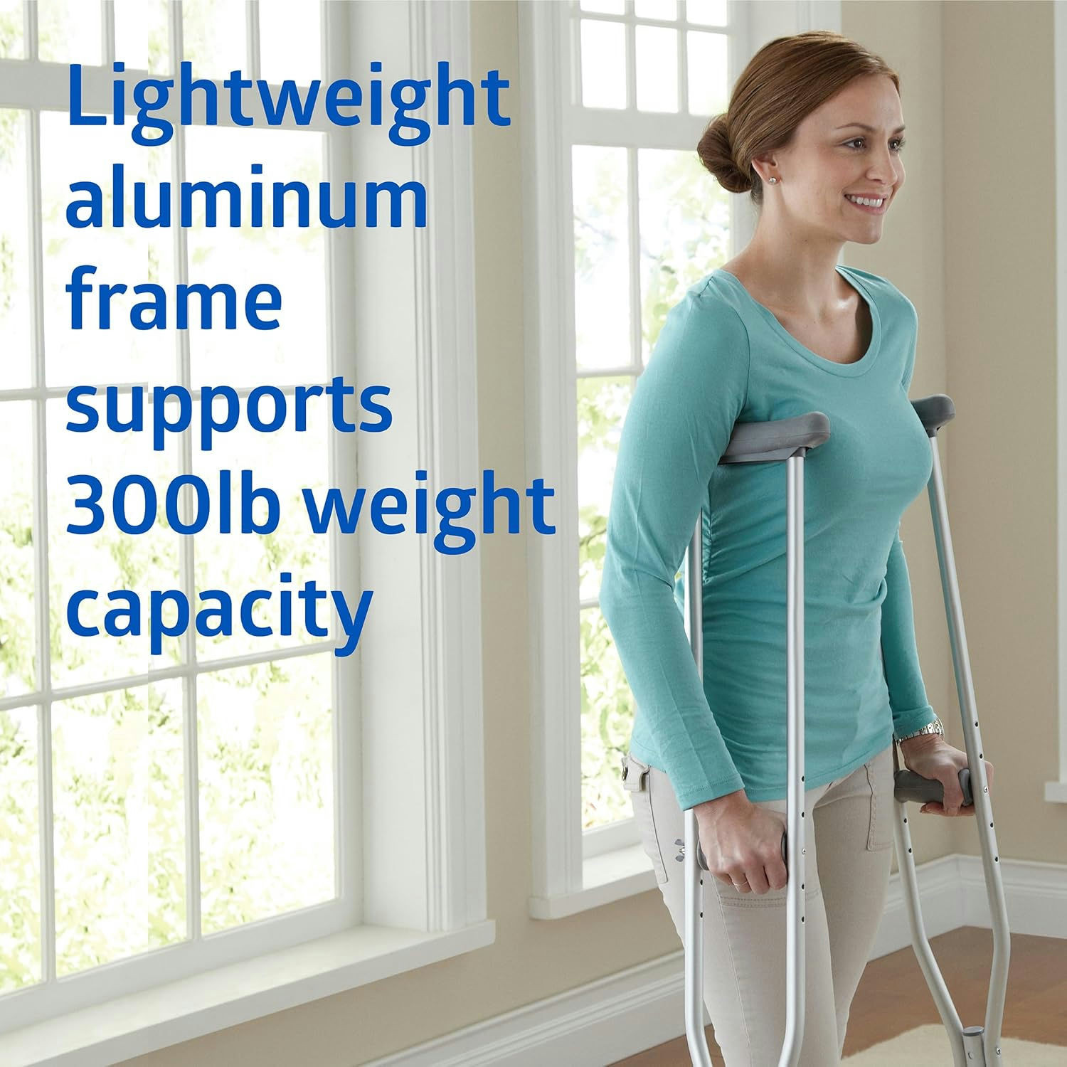 Medline Standard Aluminum Push-Button Crutches