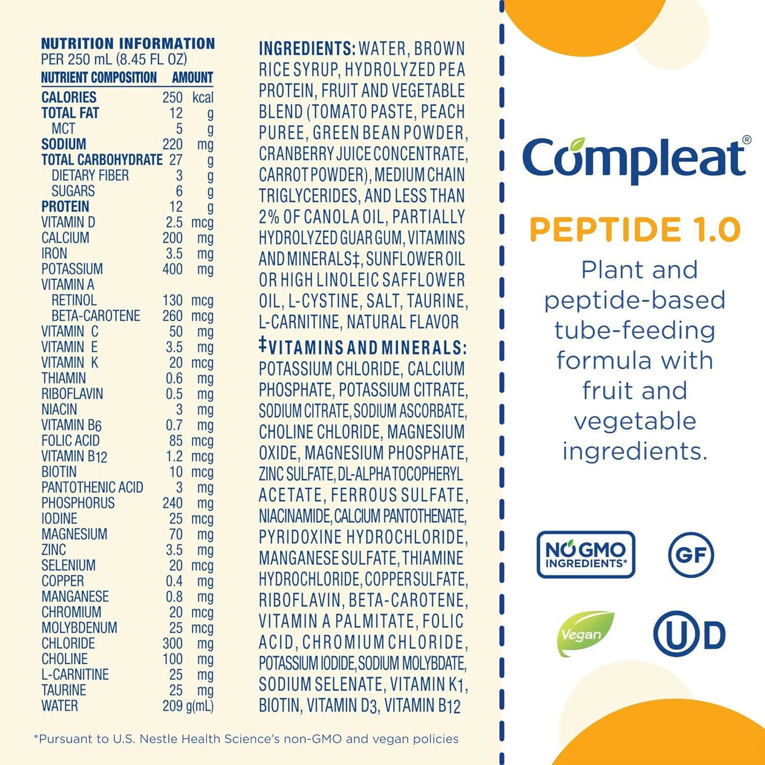 Compleat Peptide 1.0 Nutritionally Complete Tube Feeding Formula