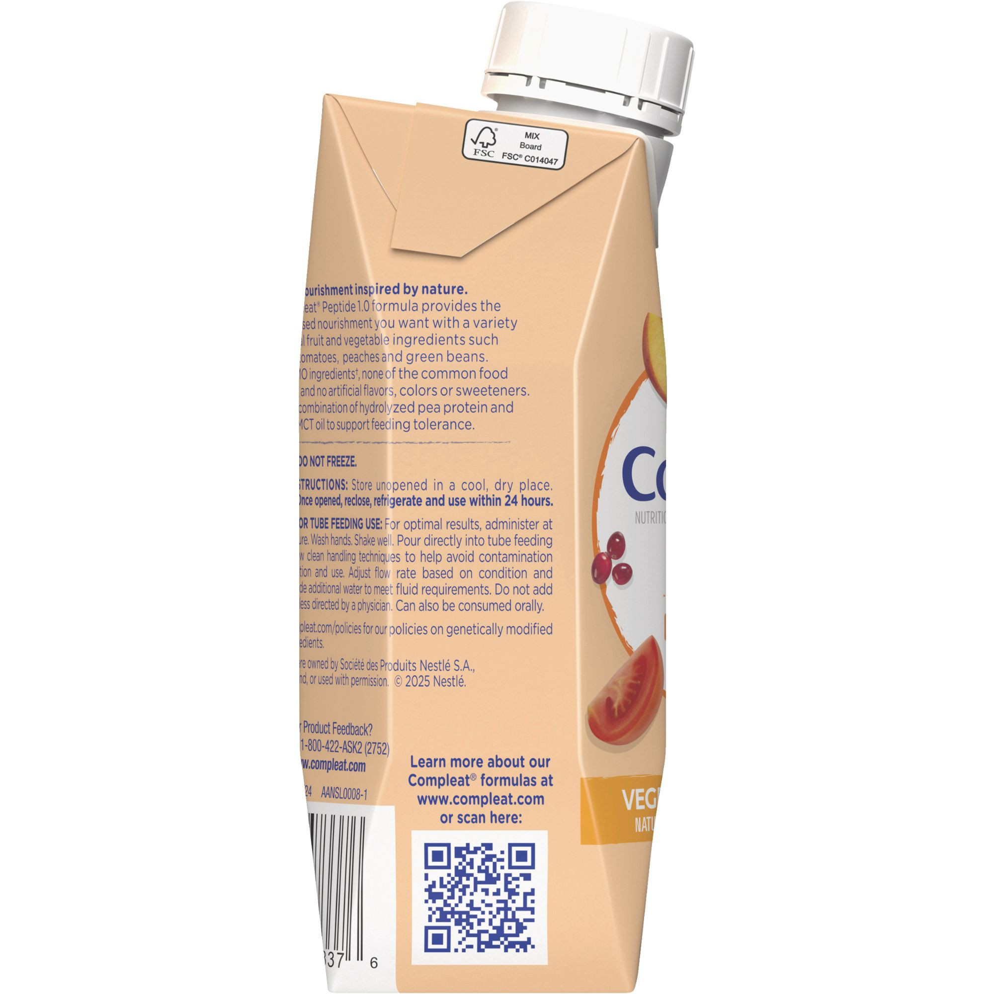 Compleat Peptide 1.0 Nutritionally Complete Tube Feeding Formula