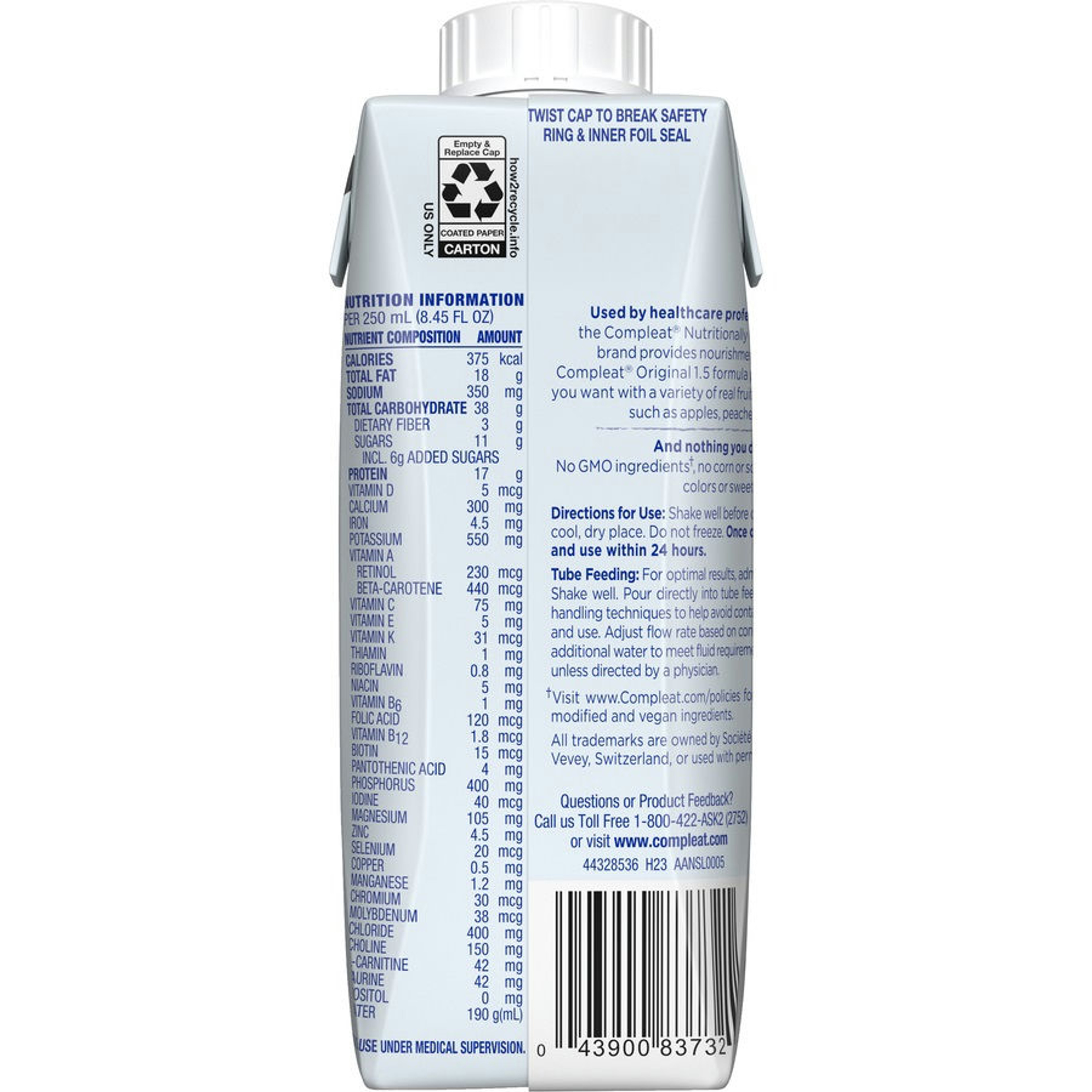 Compleat Original 1.5 Nutritionally Complete Tube Feeding Formula