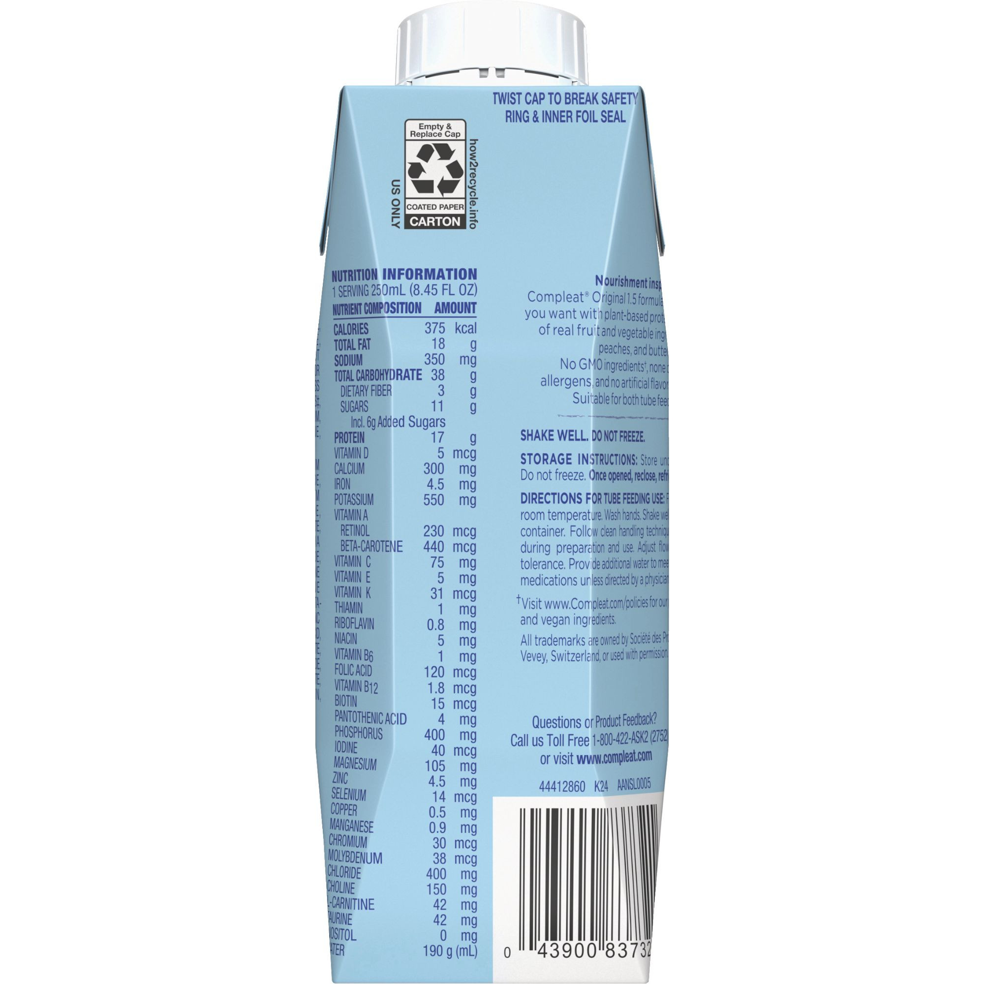 Compleat Original 1.5 Nutritionally Complete Tube Feeding Formula