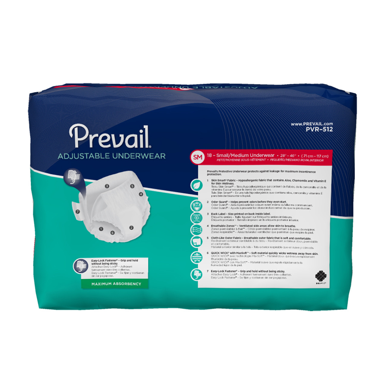 Prevail Adjustable Pull-Up Underwear, Maximum
