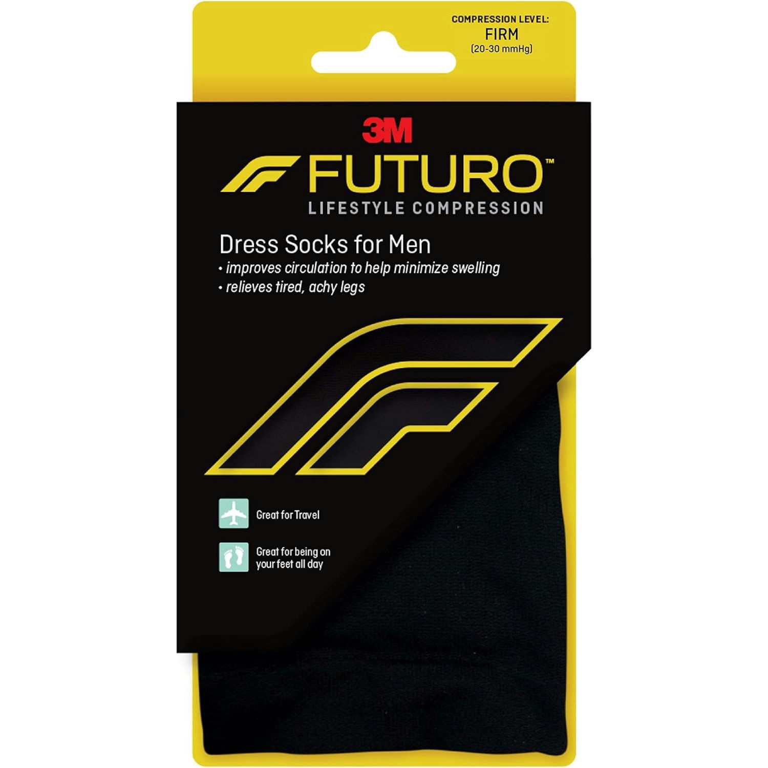3M FUTURO Lifestyle Compression Dress Socks for Men, Firm