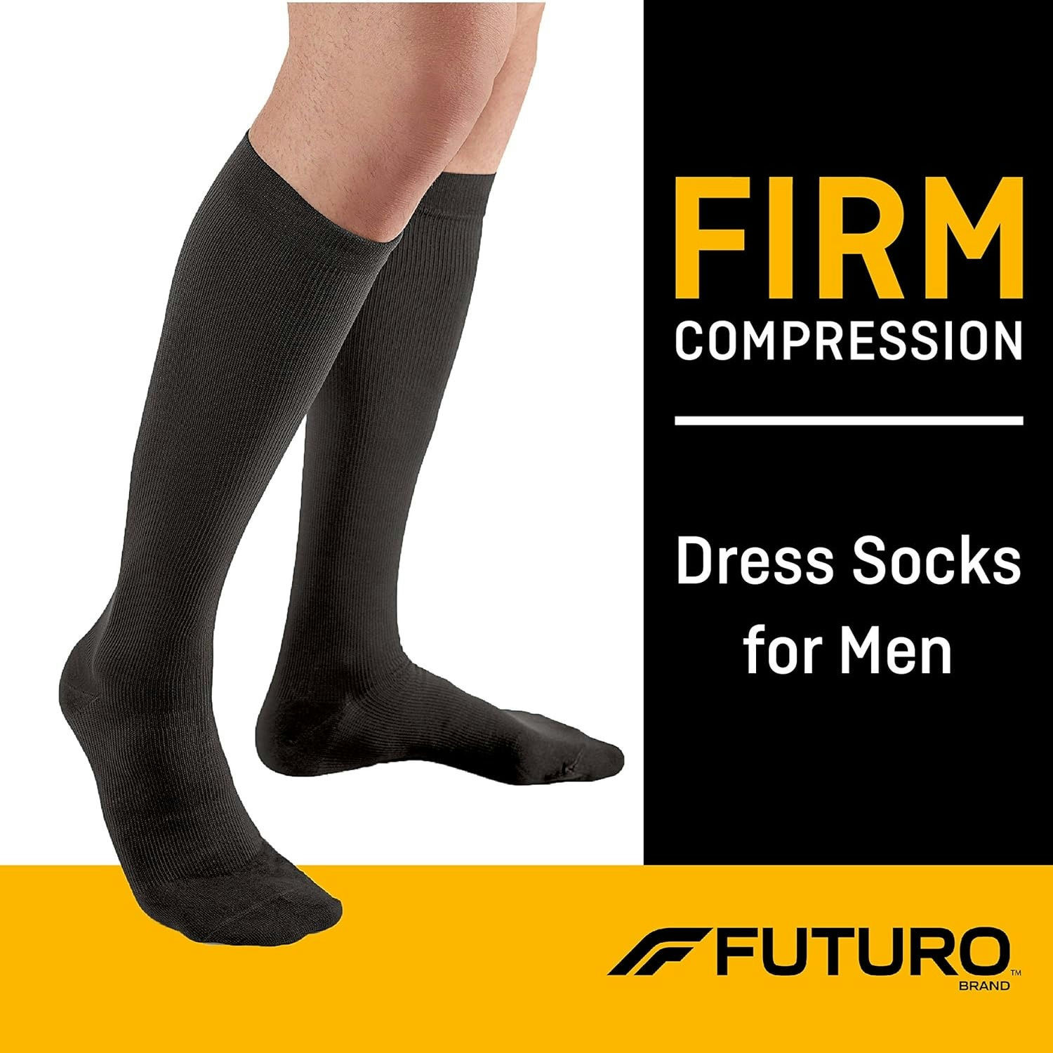 3M FUTURO Lifestyle Compression Dress Socks for Men, Firm