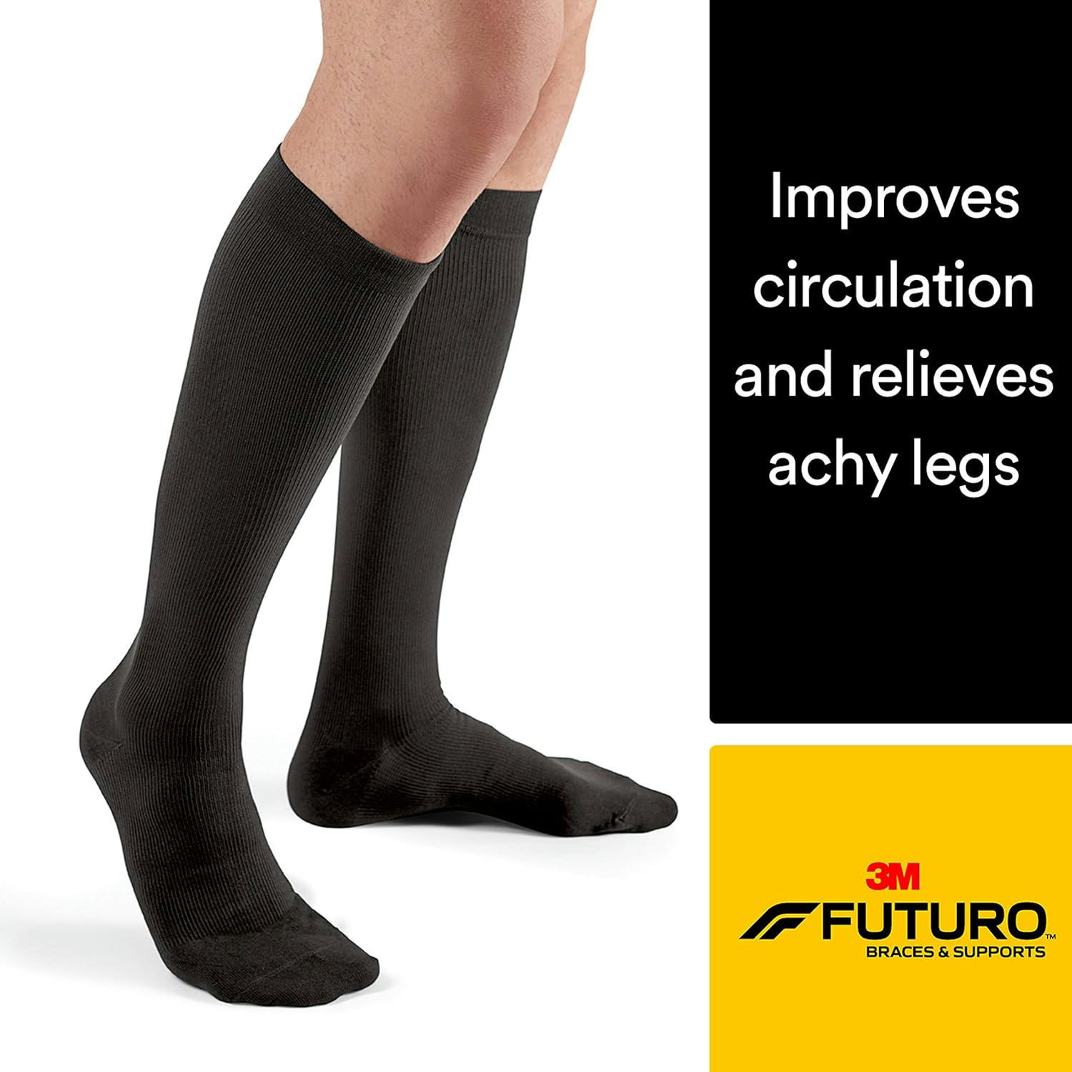3M FUTURO Lifestyle Compression Dress Socks for Men, Firm
