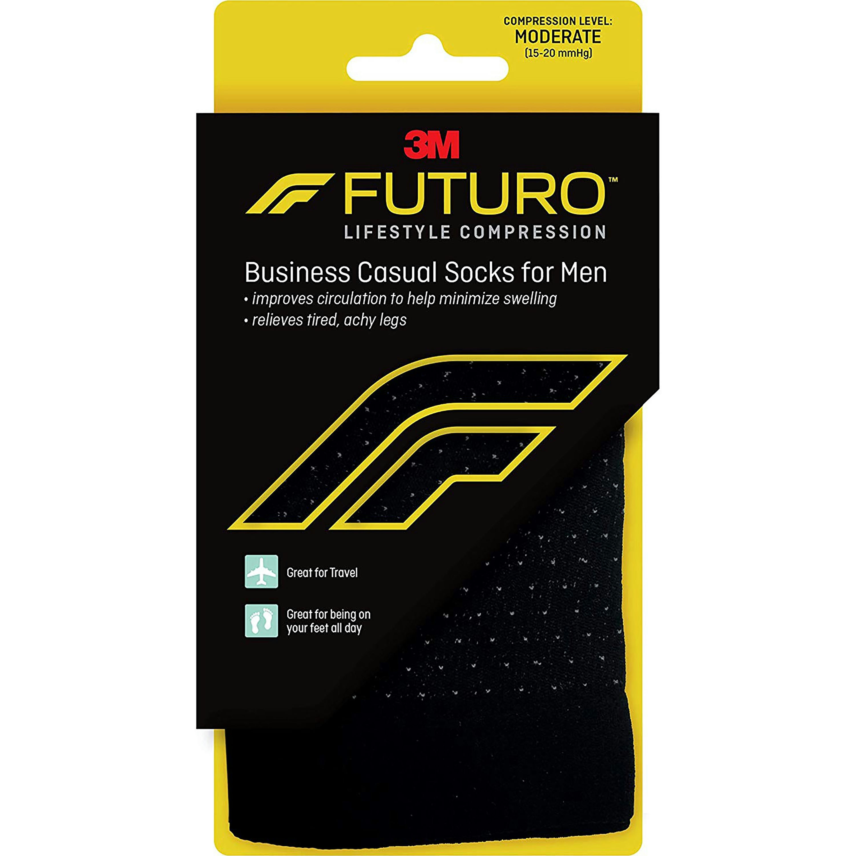 3M FUTURO Lifestyle Compression Business Casual Socks for Men, Moderate