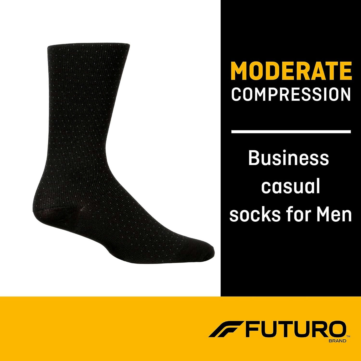 3M FUTURO Lifestyle Compression Business Casual Socks for Men, Moderate