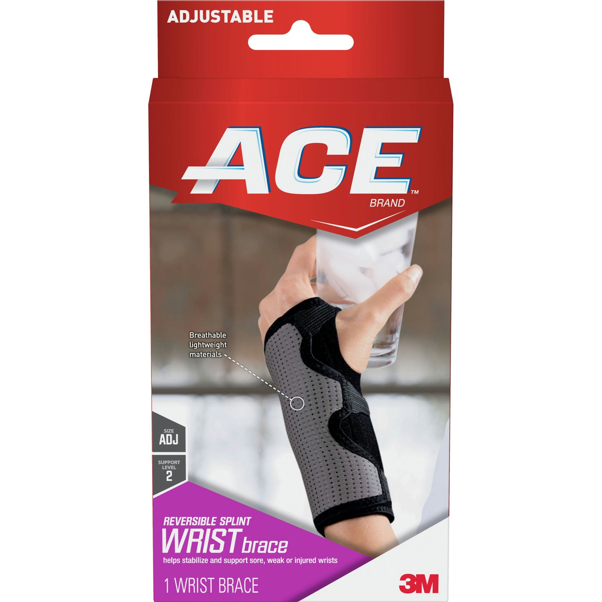3M ACE Adjustable Reversible Splint Wrist Brace