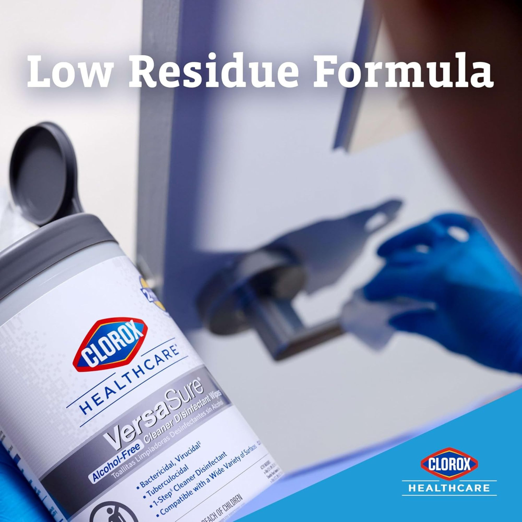 Clorox Healthcare VersaSure Alcohol Free Cleaner Disinfectant Wipes
