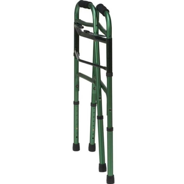 DMI Dual Release Folding Walker with Aluminum Frame