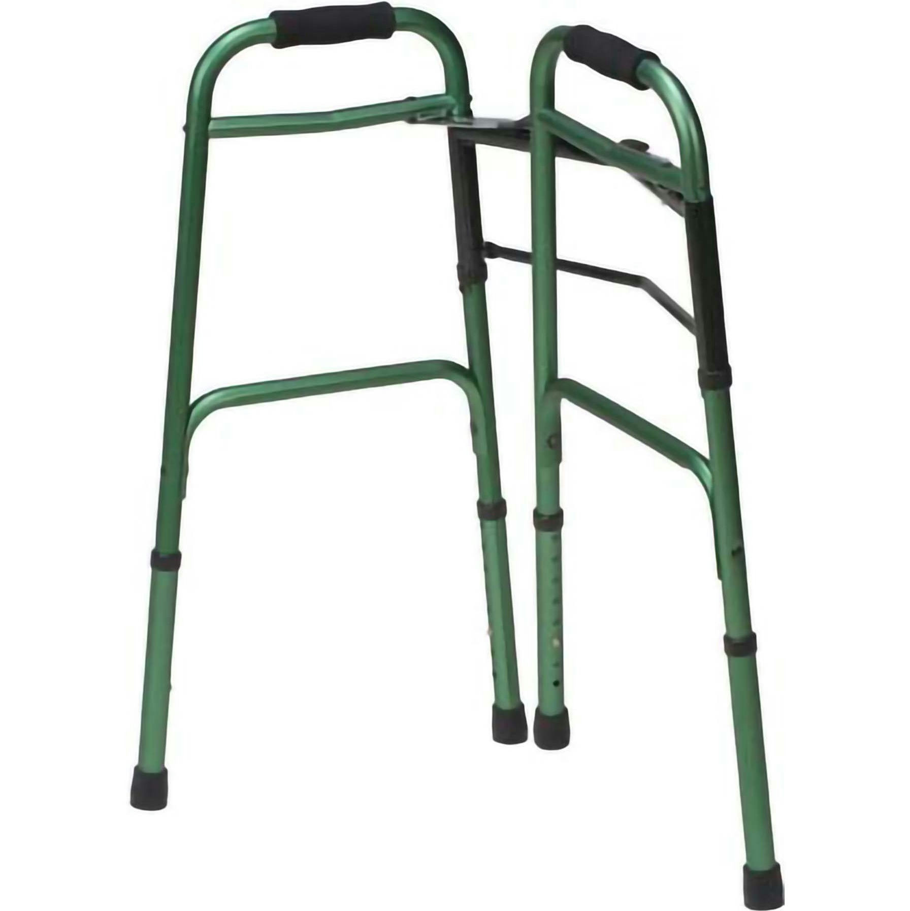 DMI Dual Release Folding Walker with Aluminum Frame