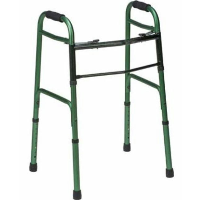 DMI Dual Release Folding Walker with Aluminum Frame