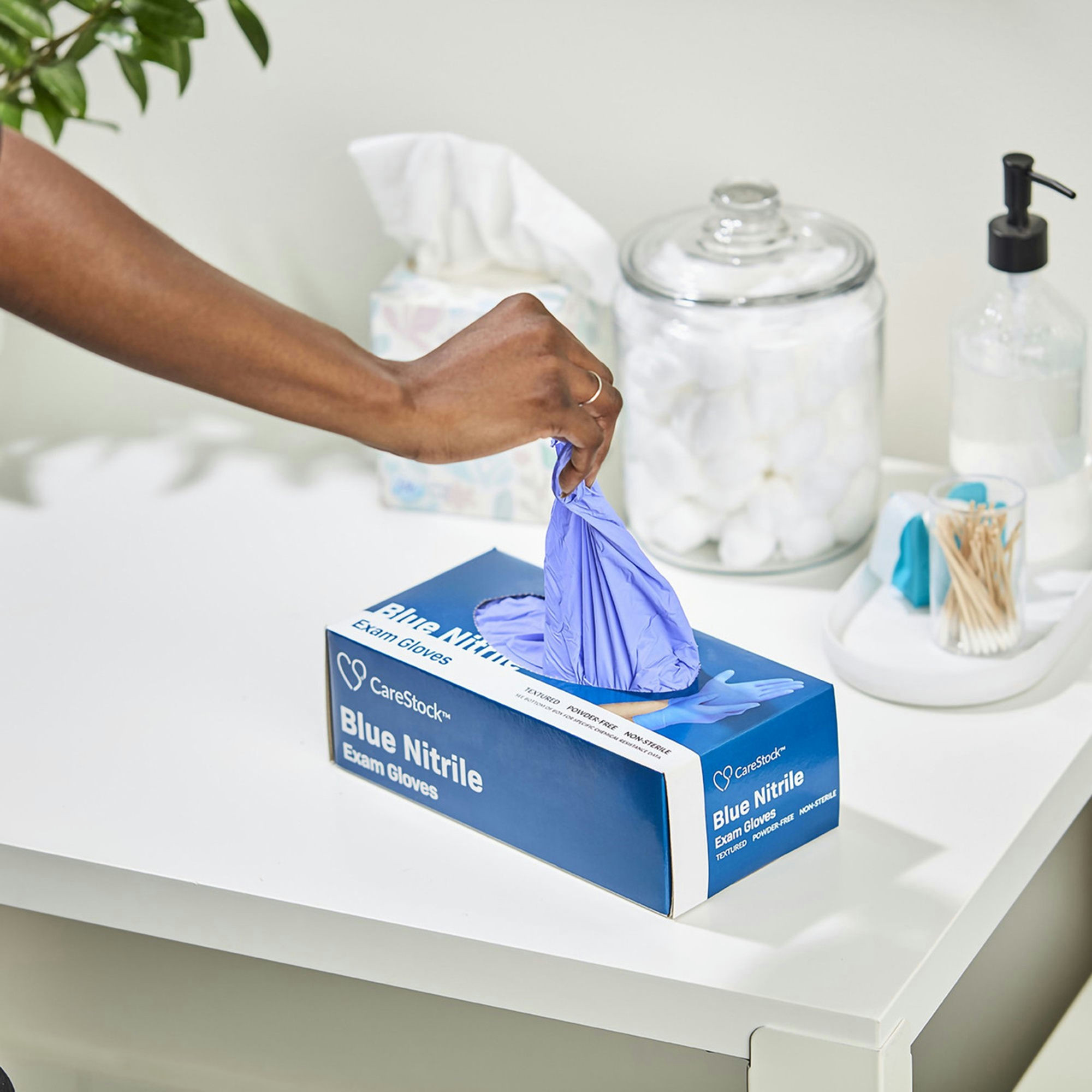 CareStock Blue Nitrile Exam Gloves