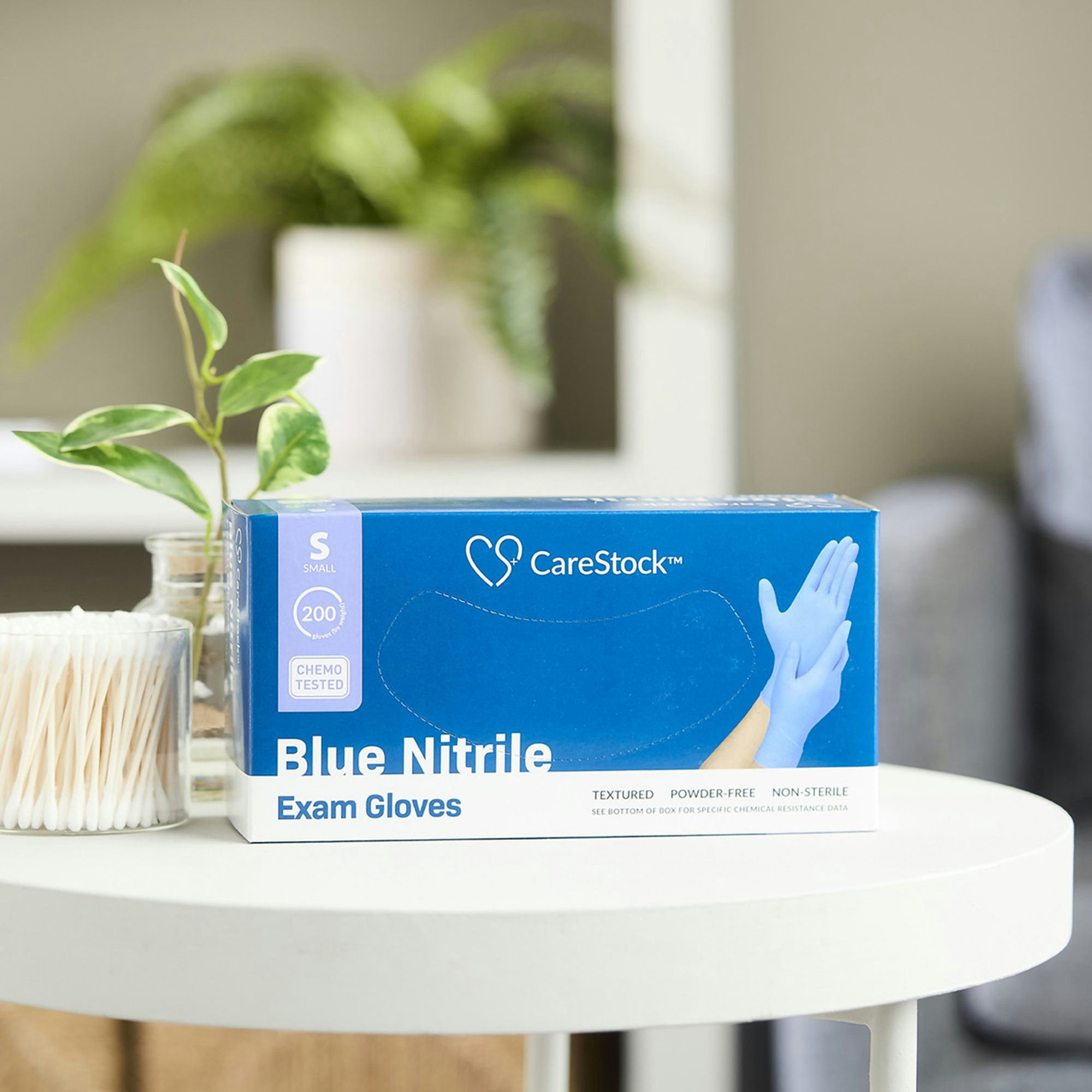 CareStock Blue Nitrile Exam Gloves