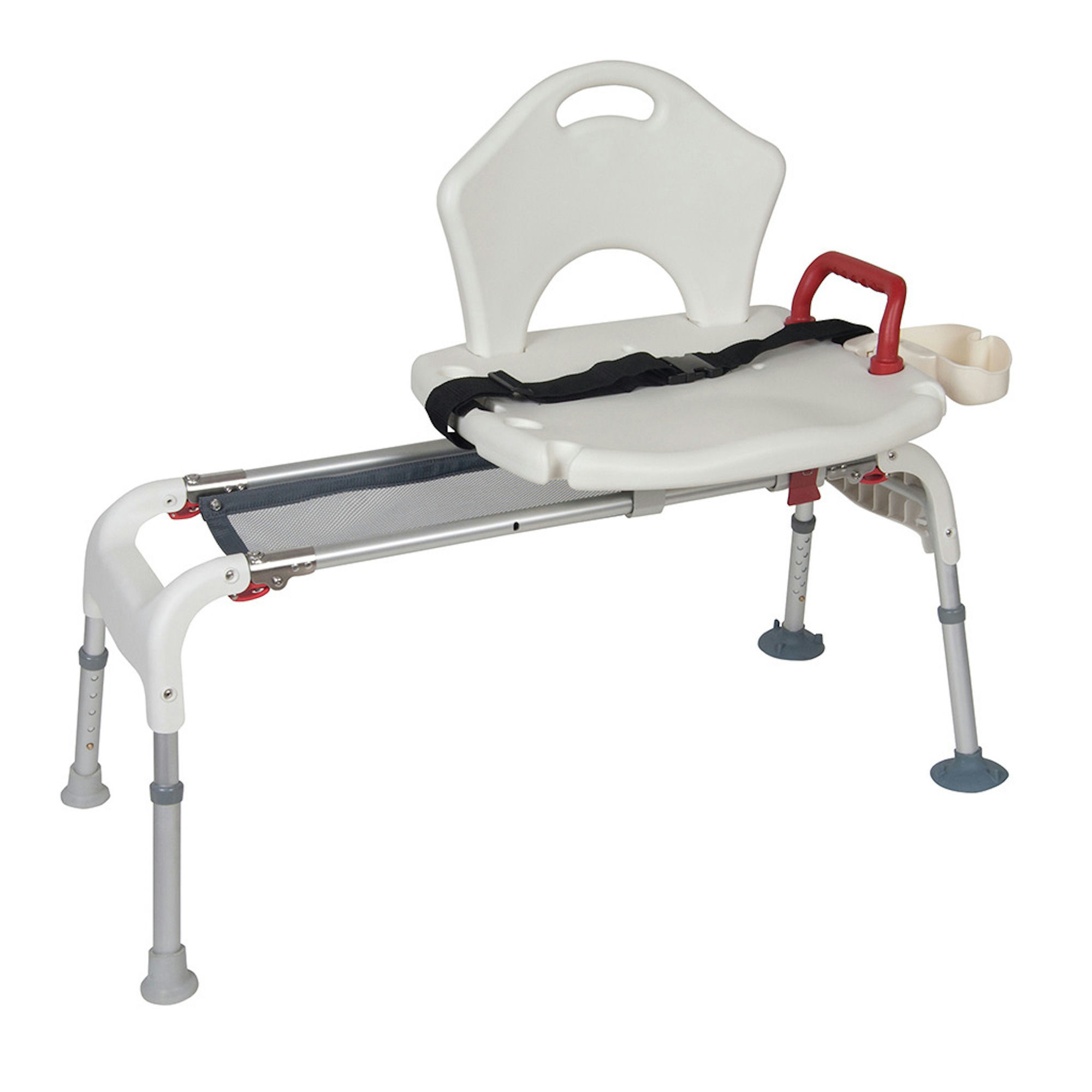 Drive Transfer Bench with Sliding Seat and Fold Up Legs