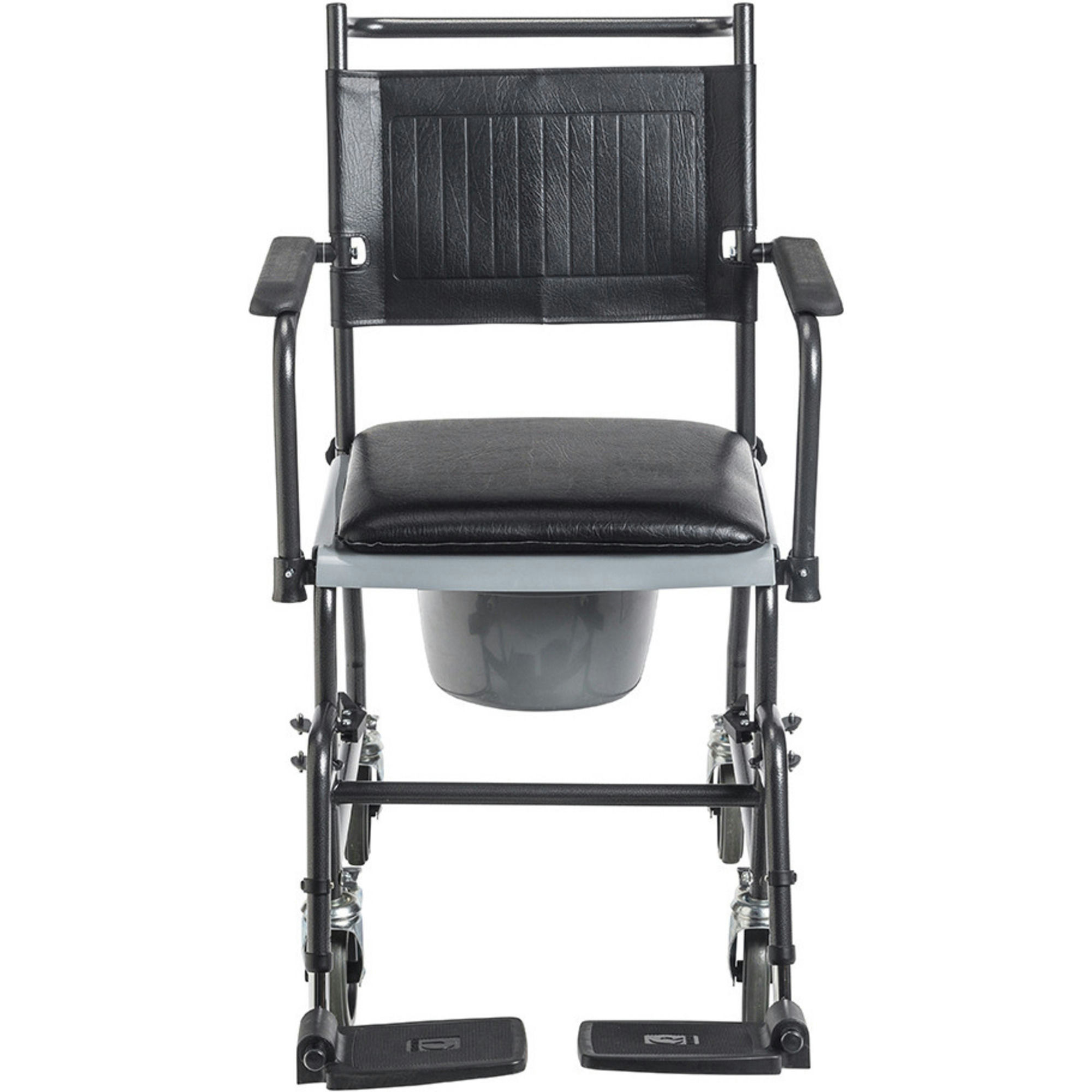 Drive Upholstered Drop Arm Wheeled Commode