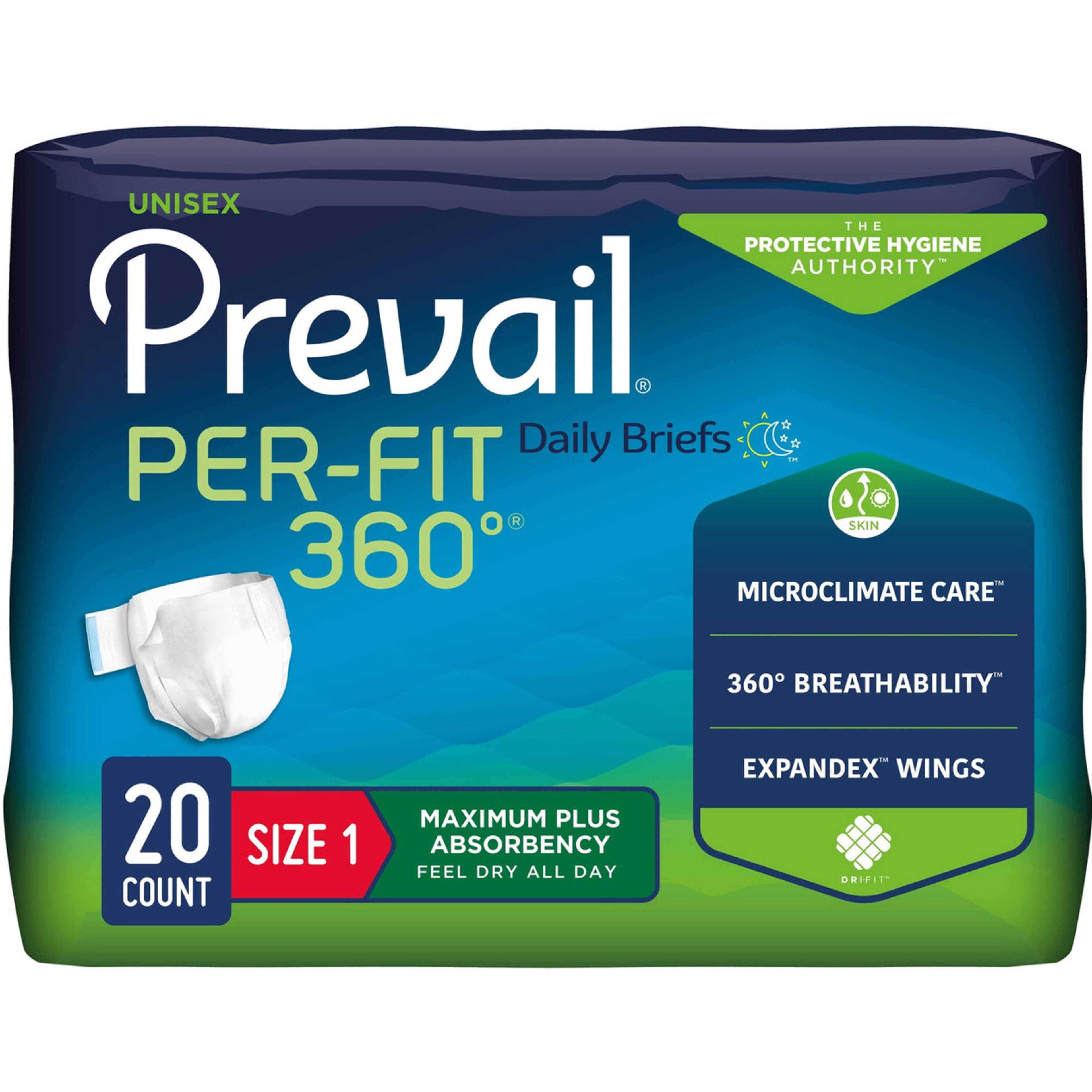 Prevail Per-Fit 360 Daily Adult Diapers with Tabs, Maximum Plus