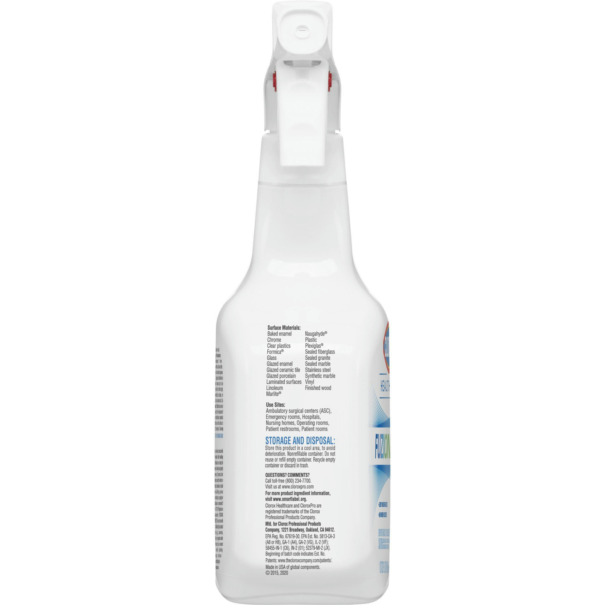 Clorox Healthcare Fuzion Cleaner Disinfectant Spray
