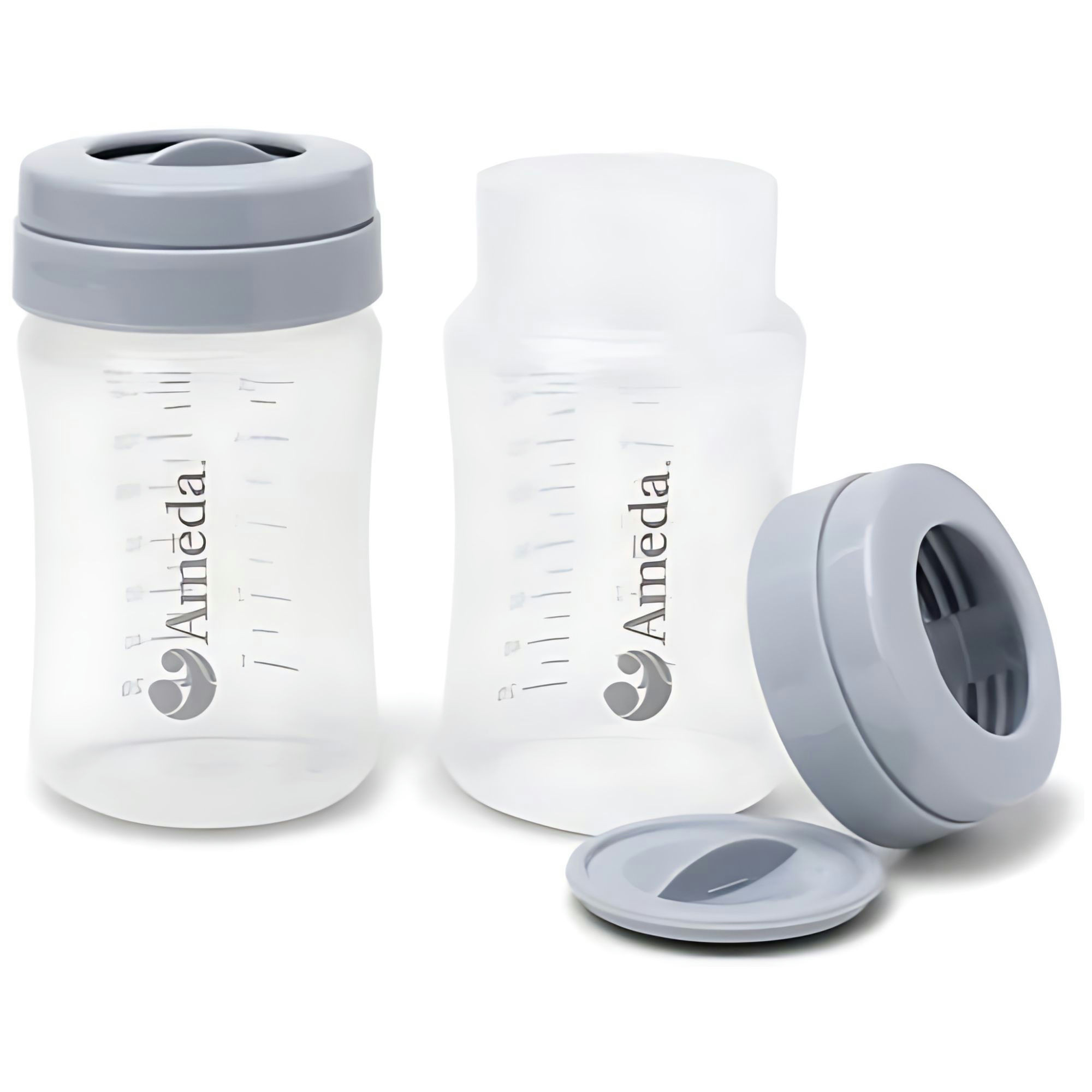 Ameda Mya Breast Pump Storage Bottle with Locking Ring and Disc