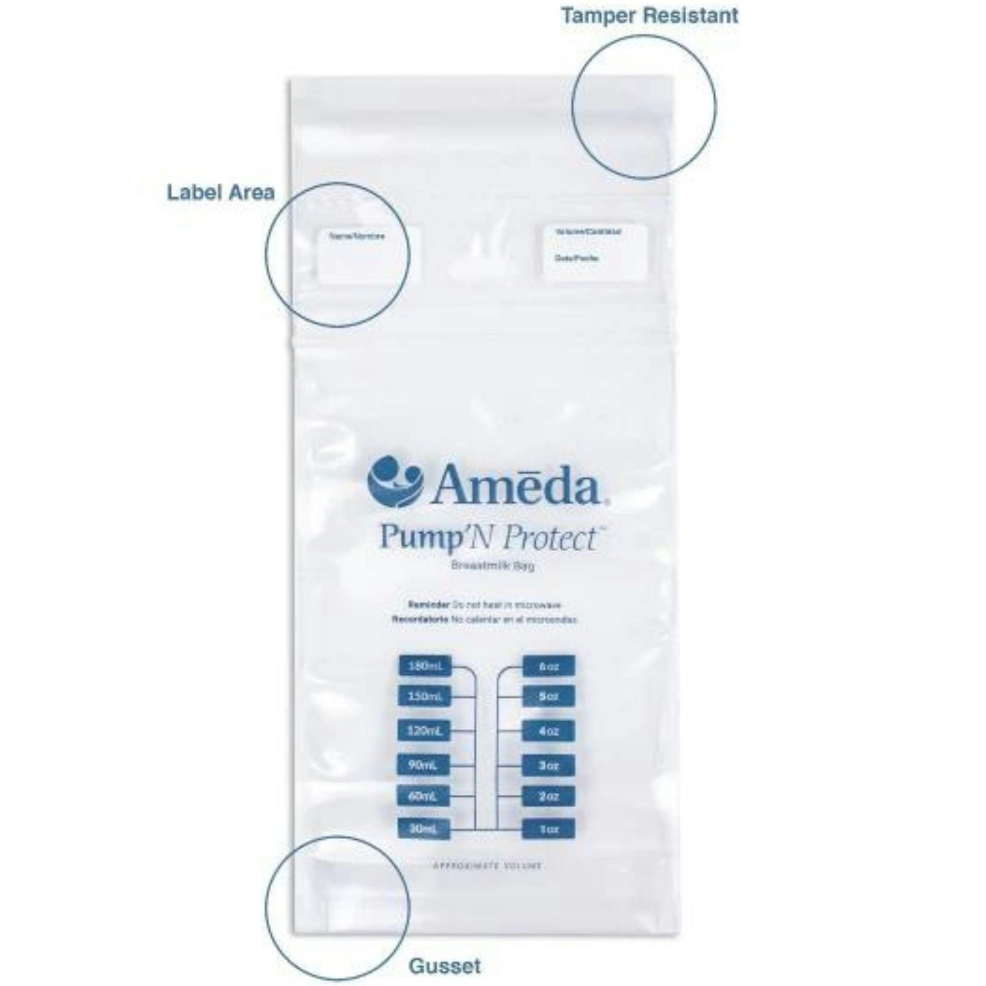 Ameda Pump 'N Protect Milk Storage Bags